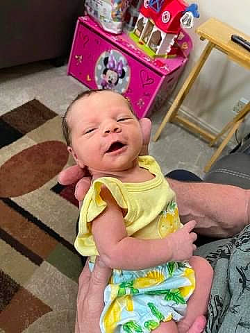 Averly joined the competition — help win amazing prizes! baby, baby_toddler_clothing, chair, cheek, child, event, flooring, fun, happy, hardwood, party, person, pink, play, room, sitting, smile, toddler, vacation, wood