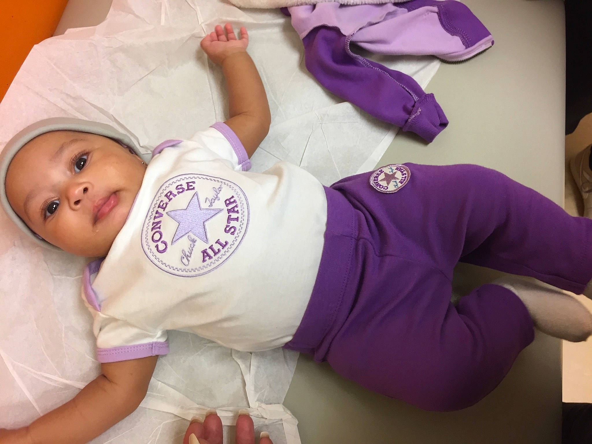Kloey joined the competition — help win amazing prizes! arm, baby, baby_products, baby_sleeping, birth, child, hand, leg, person, product, purple, sleep, sleeve, toddler