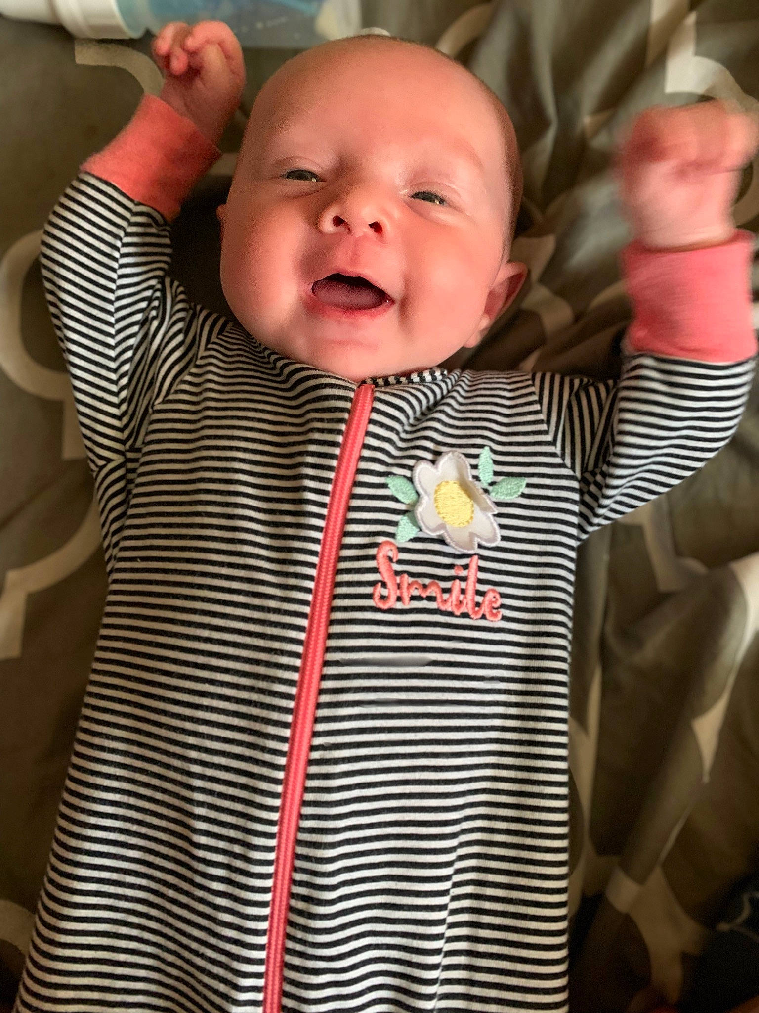 Serenity joined the competition — help win amazing prizes! arm, baby, baby_toddler_clothing, cheek, eye, facial_expression, finger, gesture, hand, happy, head, human, lip, mouth, nose, person, product, skin, sleeve, smile