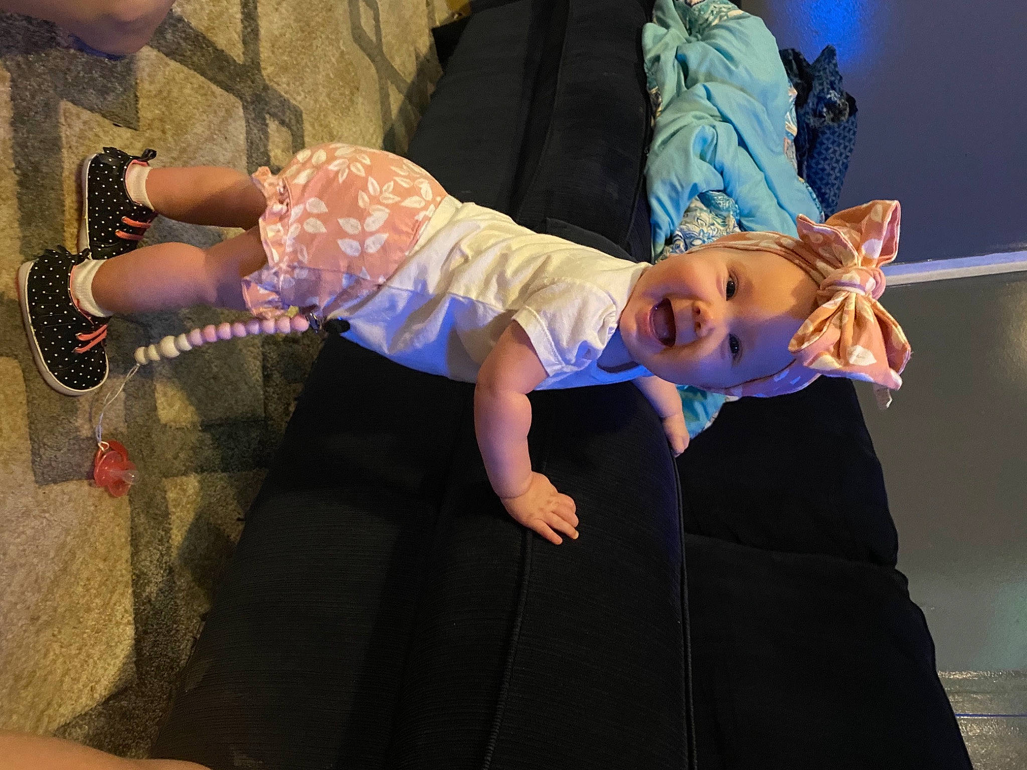 Joelle joined the competition — help win amazing prizes! arm, baby, baby_toddler_clothing, electric_blue, entertainment, event, flash_photography, fun, happy, hat, human_leg, knee, leisure, performing_arts, person, sandal, sitting, thigh, toddler, tree