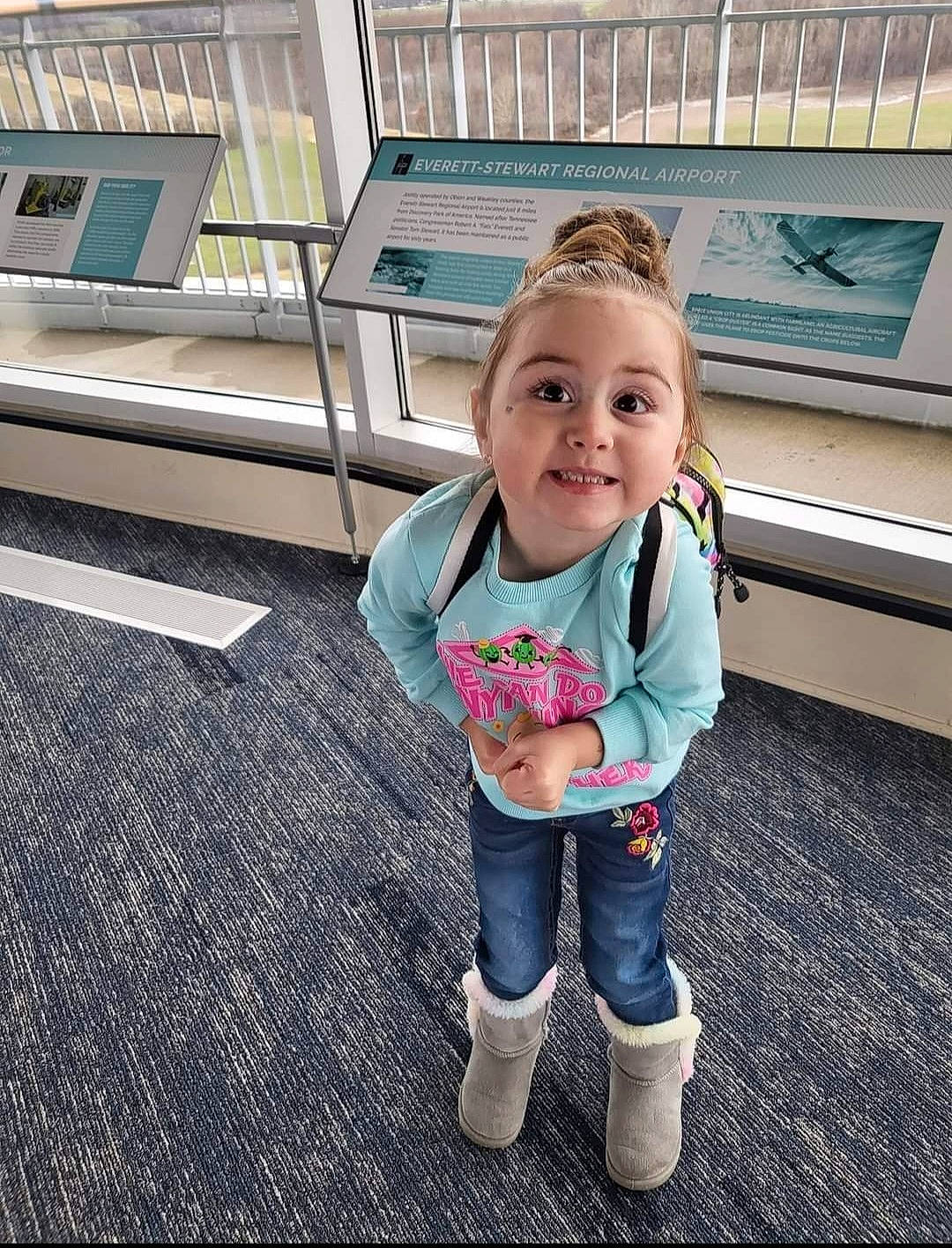 Sahara joined the competition — help win amazing prizes! baby_toddler_clothing, blond, child, cool, denim, floor, flooring, fun, happy, human_leg, jeans, joy, leg, leisure, person, product, skin, sleeve, smile, t_shirt