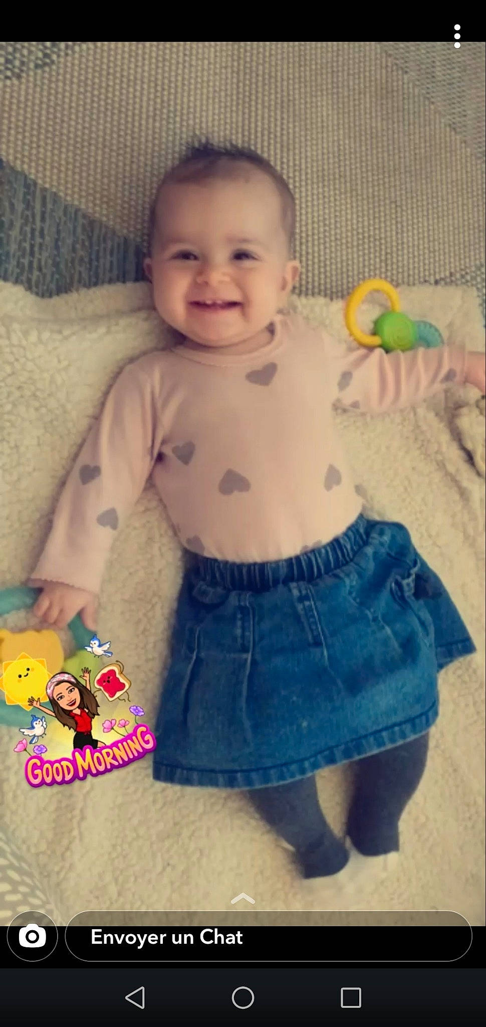 Alyah participe au concours pour gagner de l'argent avec cette photo : abdomen, baby, baby_products, baby_toddler_clothing, cheek, child, denim, jeans, joy, person, play, product, skin, smile, textile, toddler