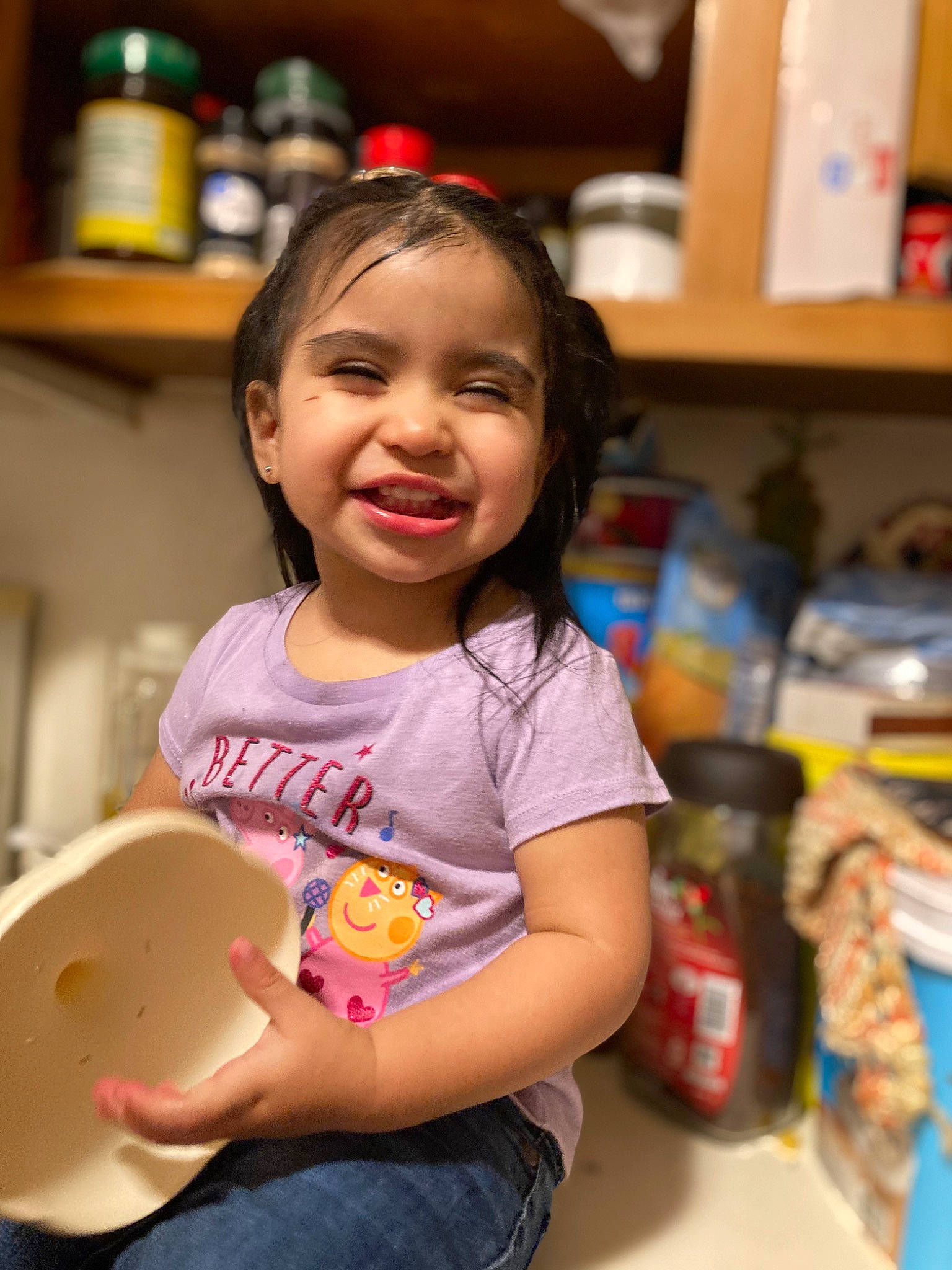 Luna joined the competition — help win amazing prizes! cheek, child, event, facial_expression, fun, hair, hairstyle, happy, head, holiday, jeans, joy, leisure, person, play, room, sitting, skin, smile, t_shirt