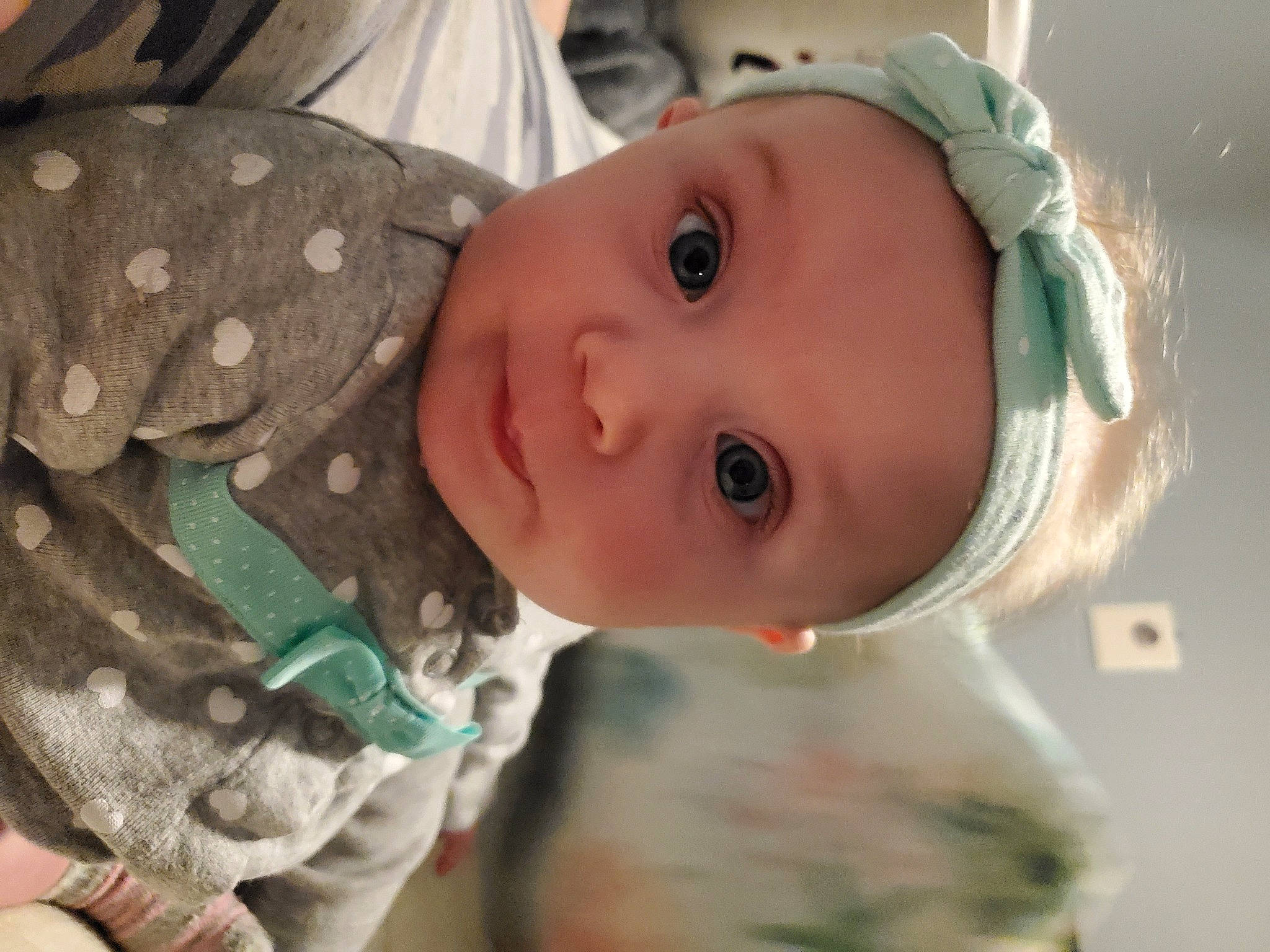 Camryn joined the competition — help win amazing prizes! baby, cheek, child, chin, ear, eye, face, forehead, head, headgear, headwear, iris, lip, mouth, neck, nose, person, skin, smile, toddler