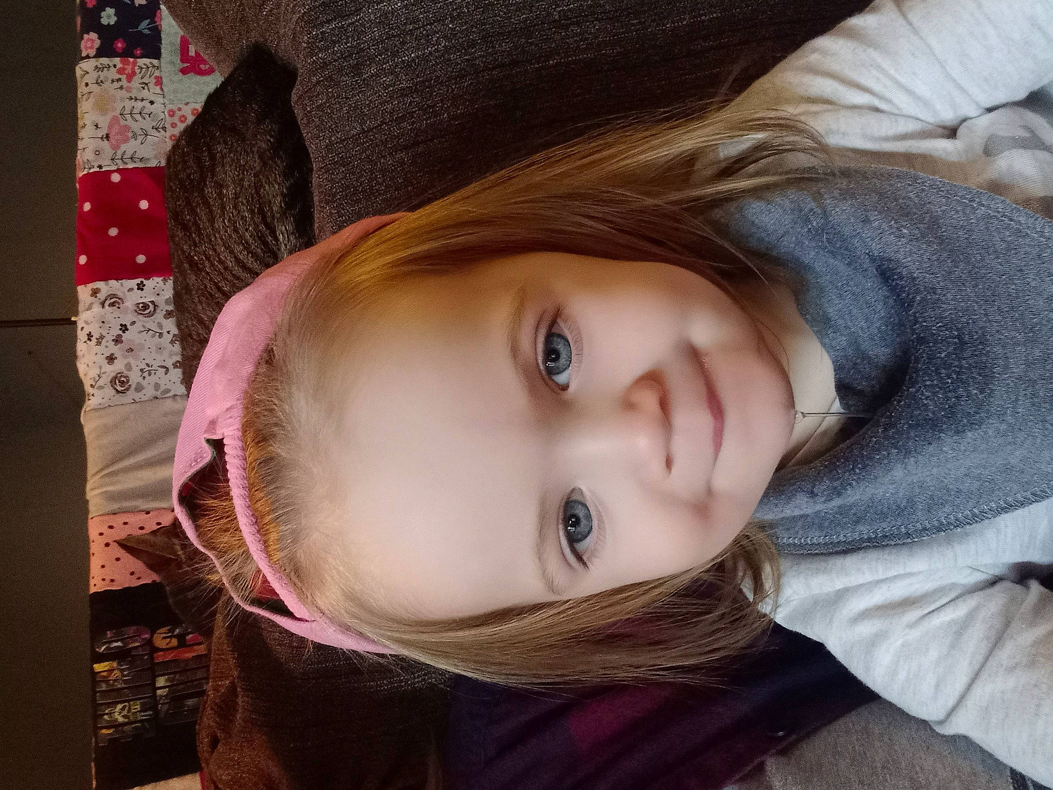 Georgia joined the competition — help win amazing prizes! cheek, child, chin, comfort, cool, eye, eyebrow, eyelash, face, flash_photography, happy, iris, joy, lip, long_hair, nose, person, skin, smile, toddler