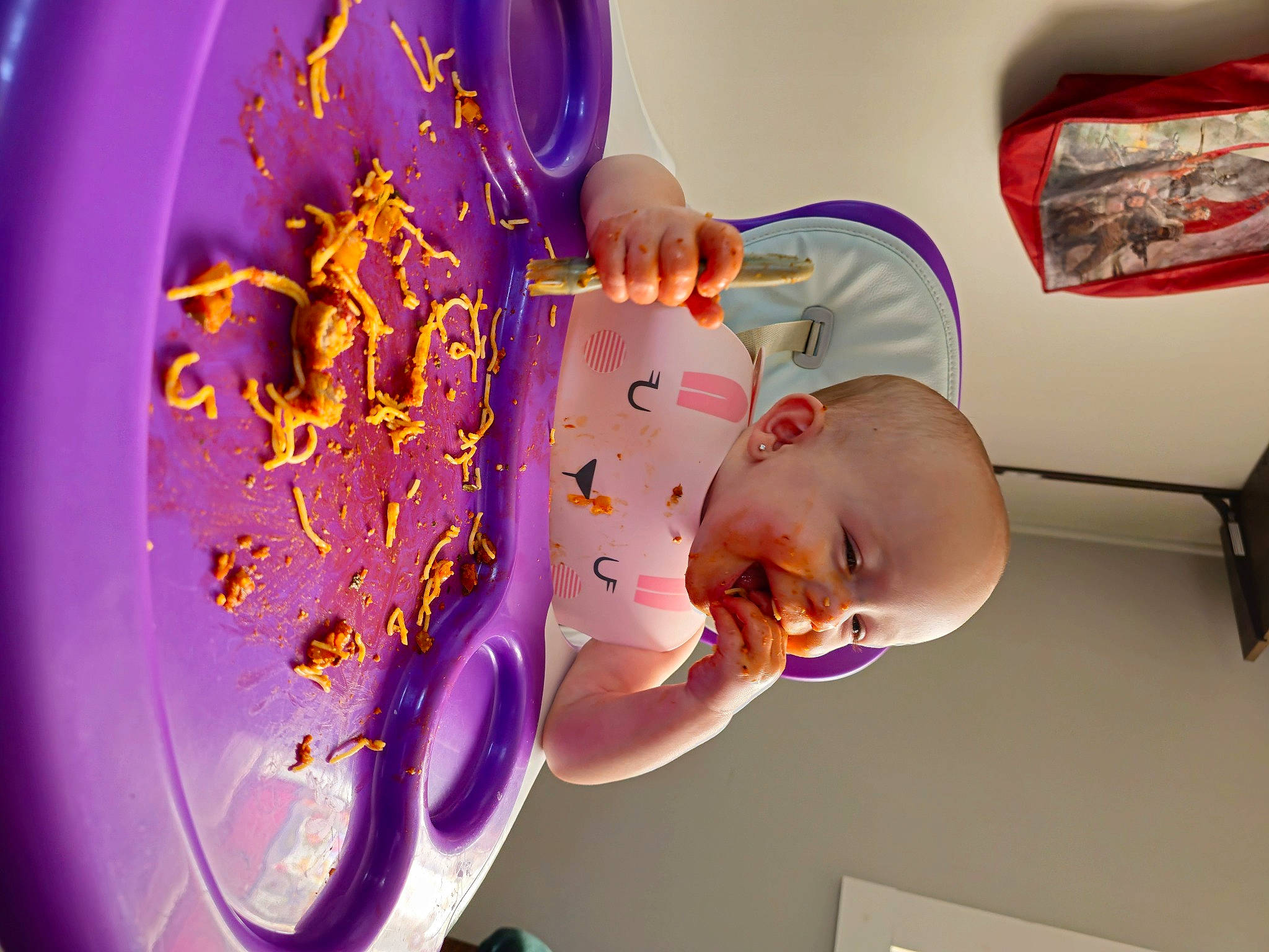 Maeve joined the competition — help win amazing prizes! baby, baby_products, bathing, child, circle, comfort, family_car, food, fun, happy, magenta, party_supply, person, pink, product, purple, room, toddler, violet