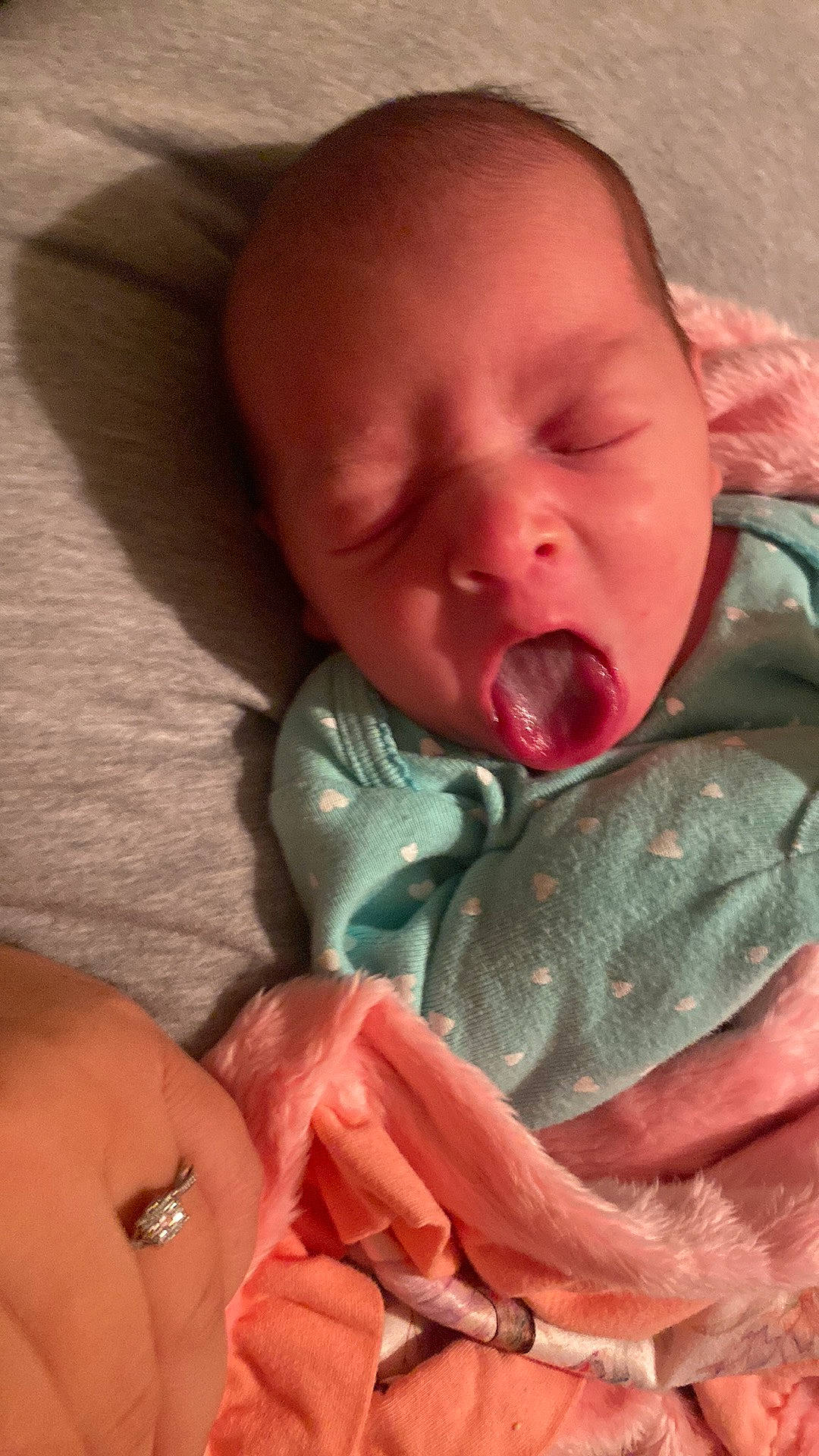 Hensley joined the competition — help win amazing prizes! baby, cheek, comfort, ear, eyebrow, eyelash, finger, gesture, hand, iris, lip, mouth, muscle, neck, nose, organ, person, pink, red, skin