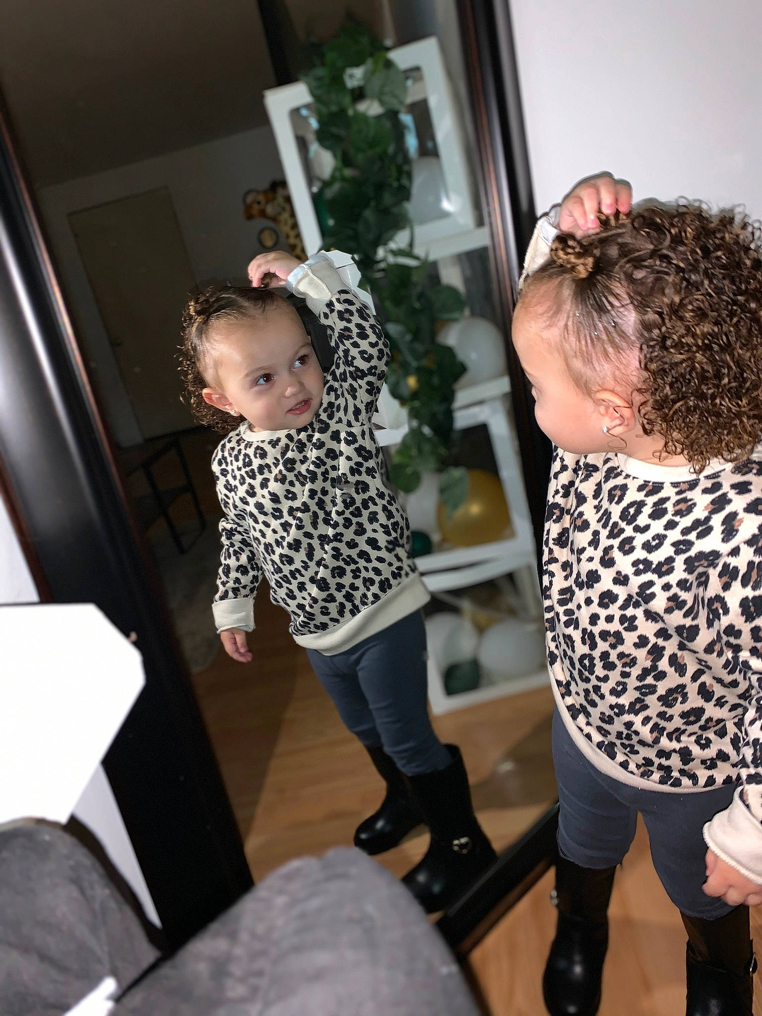 Amina joined the competition — help win amazing prizes! baby_toddler_clothing, boot, child, event, eyewear, fashion, fashion_design, fun, hairstyle, happy, human, knee, leg, pattern, person, room, smile, snapshot, sock, standing