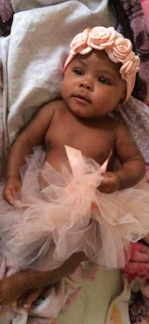 Ariah joined the competition — help win amazing prizes! abdomen, baby, barechested, chest, child, comfort, event, finger, fun, fur, hairstyle, happy, headpiece, headwear, jewellery, linens, person, pink, skin, textile