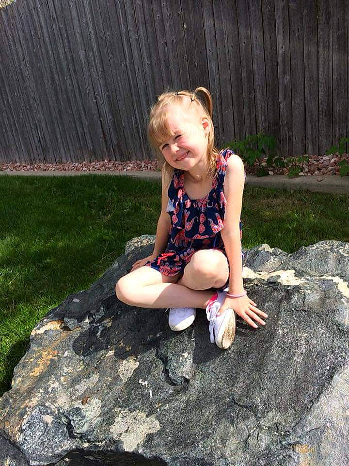 Karissa joined the competition — help win amazing prizes! asphalt, baby_toddler_clothing, blond, child, flash_photography, foot, fun, grass, happy, human_body, human_leg, joy, knee, leisure, people_in_nature, person, rock, sitting, soil, thigh