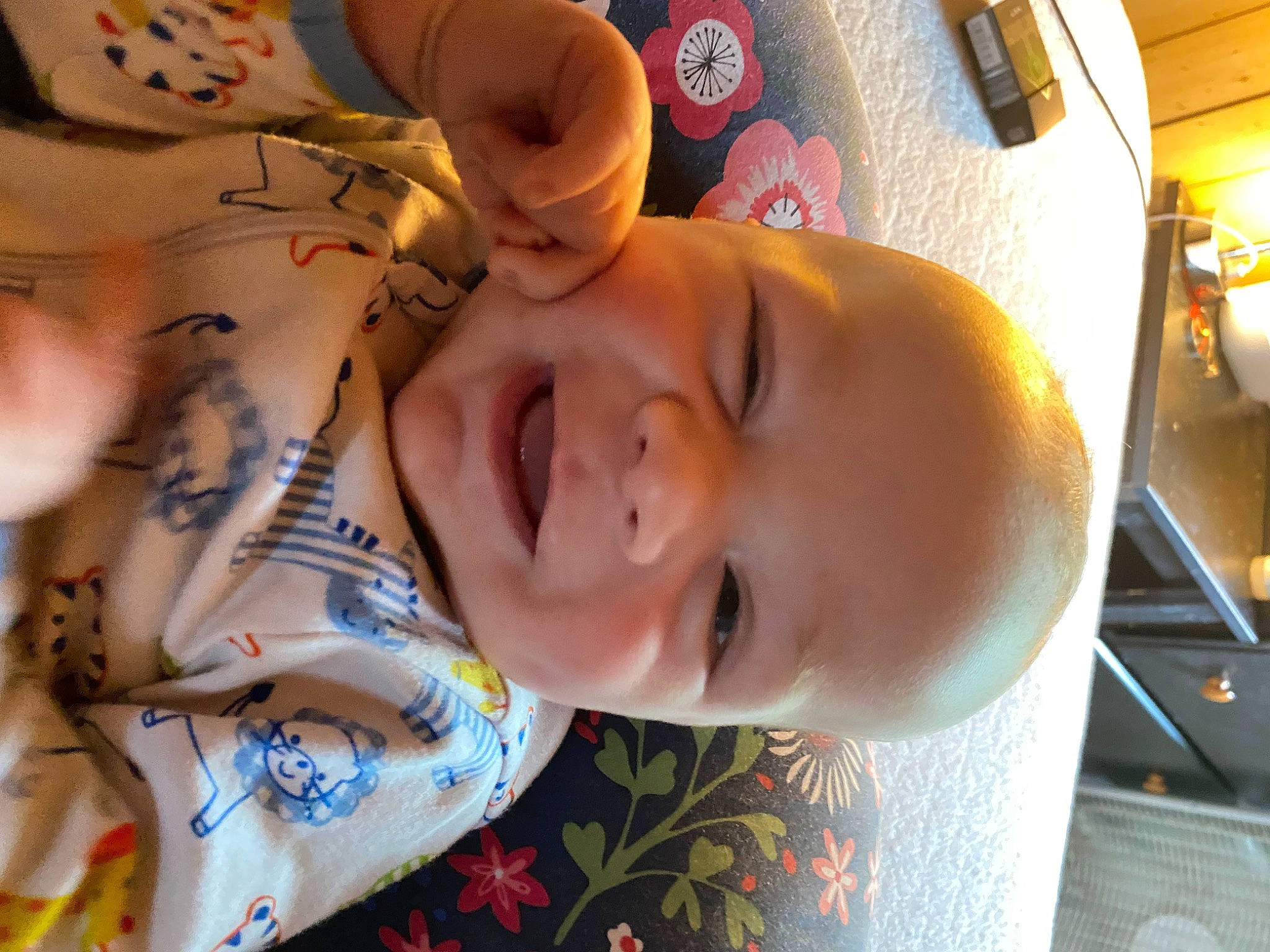 Grayson is registered to the contest to win money with this photo: baby, baby_laughing, cheek, chest, child, chin, ear, eyebrow, eyelash, finger, forehead, fun, happy, jaw, mouth, neck, nose, person, skin, smile
