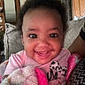 Alani Janae Herrod joined the competition — help win amazing prizes! baby, blanket, child, clothing, comfort, couch, cozy, curly_hair, cute, expression, face, furniture, happy, home, indoor, person, pink, portrait, smiling, toddler