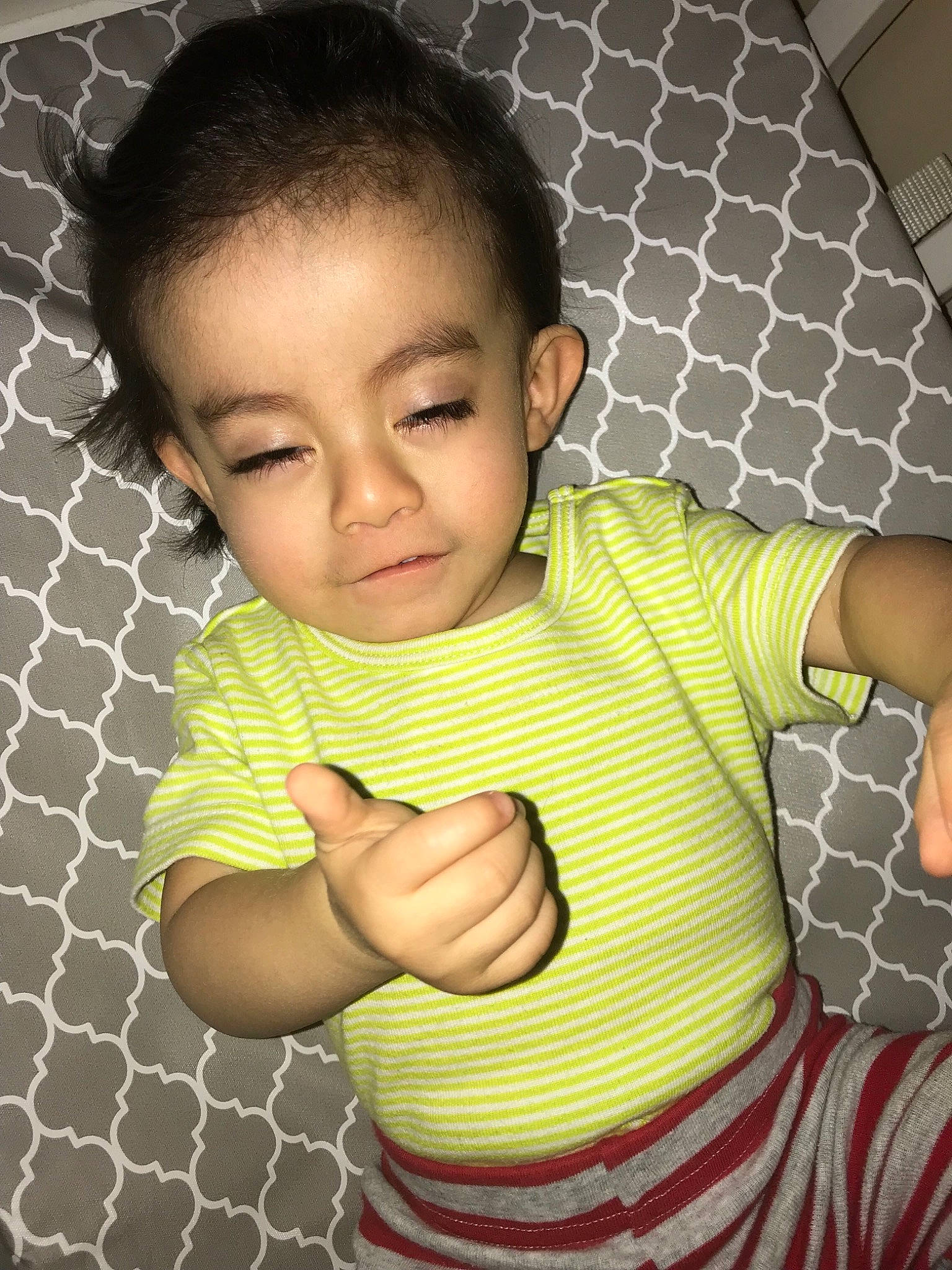 Kevin is registered to the contest to win money with this photo: arm, baby, beauty, cheek, child, chin, ear, eye, face, finger, forehead, gesture, hand, head, muscle, neck, nose, person, skin, thumb