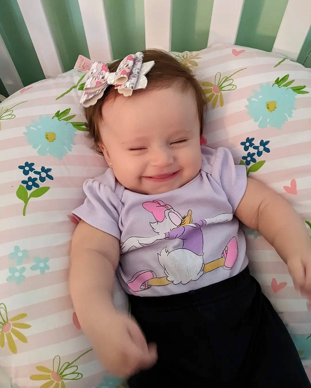 Carmela is registered to the contest to win money with this photo: baby, baby_toddler_clothing, cheek, child, clothing, dress, eye, facial_expression, finger, green, happy, head, joy, person, pink, product, skin, sleeve, smile, textile