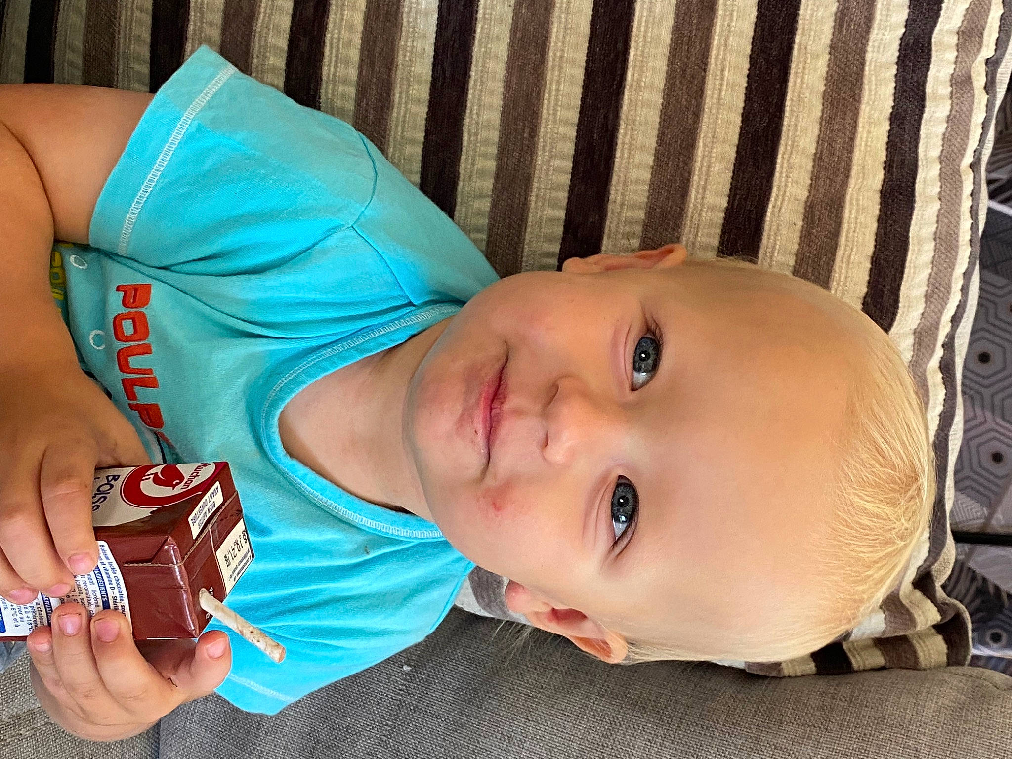 Owen a rejoint le concours — aidez-le/la à gagner de superbes lots ! baby, baby_products, baby_toddler_clothing, cheek, child, electric_blue, eye, eyelash, fun, happy, hat, joy, lip, mouth, nose, person, skin, smile, toddler, tree