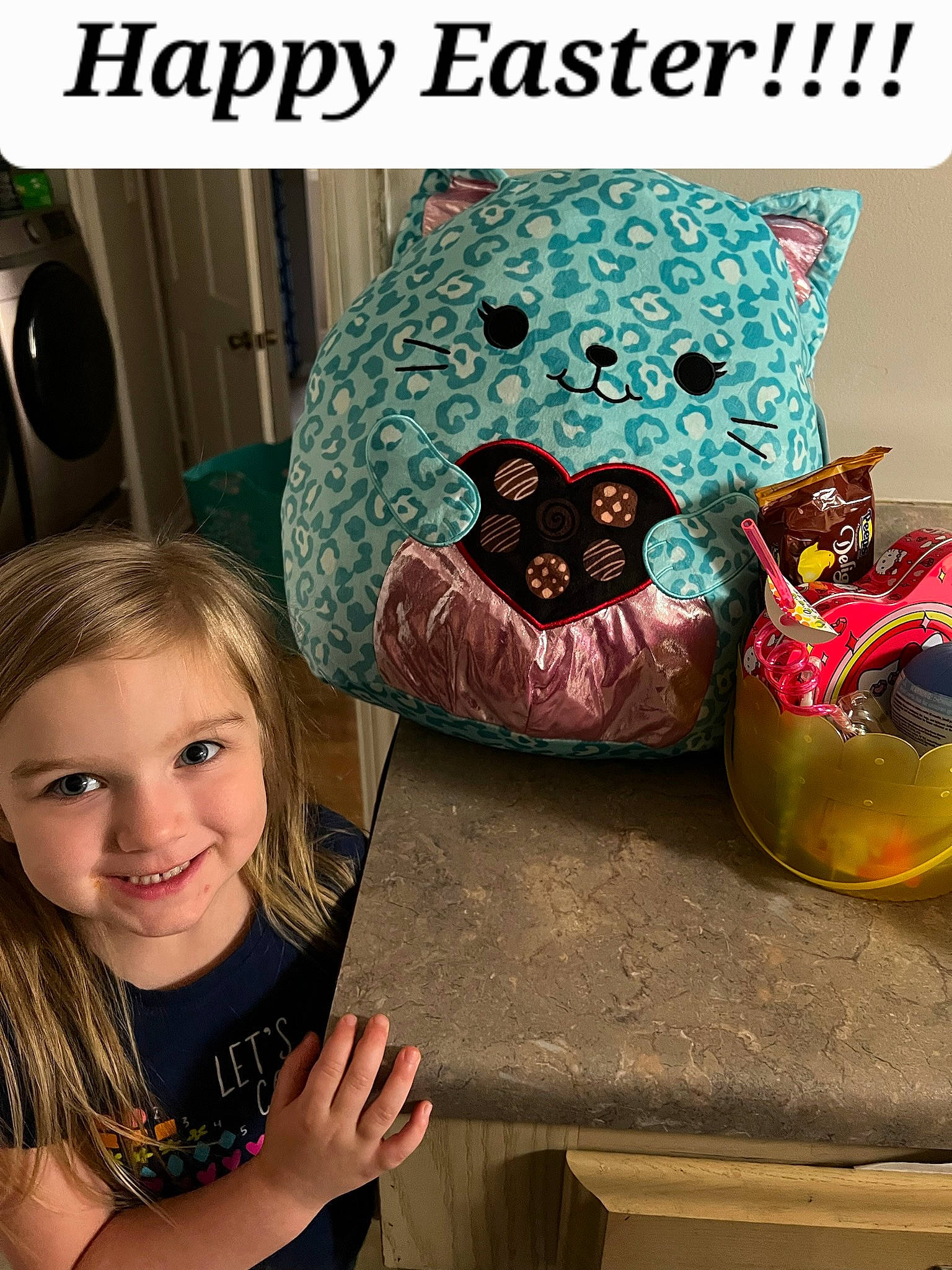 Mckenzie is registered to the contest to win money with this photo: baking, child, eyewear, fashion_accessory, fictional_character, font, fun, happy, joy, pattern, person, photo_caption, plate, room, sitting, smile, sweetness, t_shirt, table, tableware