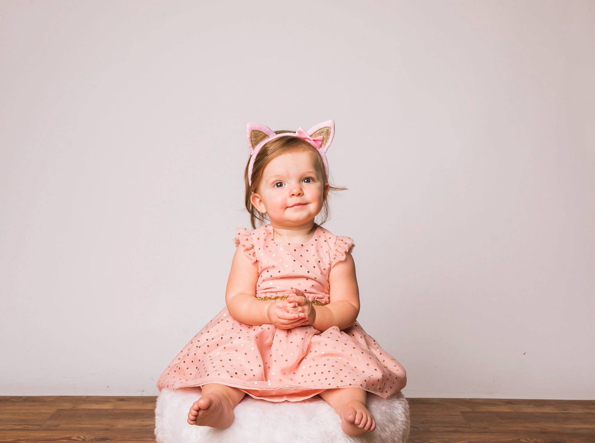 Eliza joined the competition — help win amazing prizes! arm, baby_toddler_clothing, day_dress, dress, embellishment, eye, face, flash_photography, flooring, happy, human_body, neck, one_piece_garment, outerwear, person, pink, shoulder, sleeve, smile, toddler