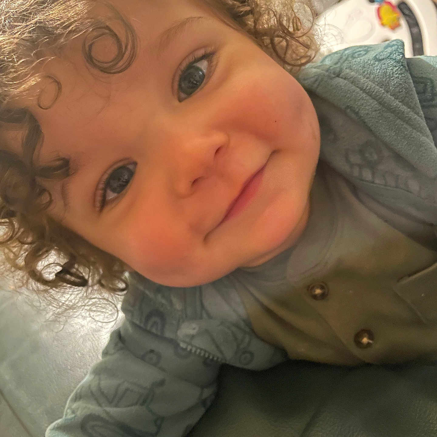 Kairos joined the competition — help win amazing prizes! baby, blonde, bodypart, clothing, coat, face, finger, hair, hand, happy, head, jacket, knitwear, mouth, person, photography, portrait, selfie, smile, sweater