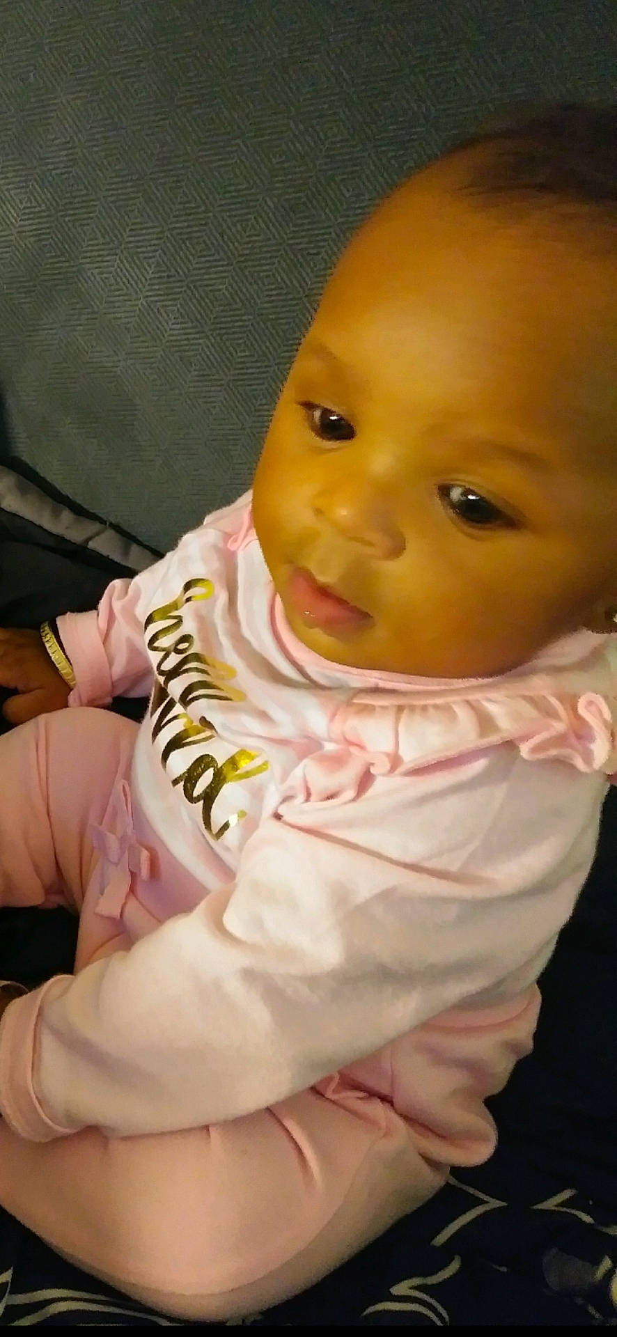 Goddess Bella is registered to the contest to win money with this photo: abdomen, cheek, child, eye, finger, girl, hand, head, human_hair_color, infant, iris, lip, mouth, nose, person, product, skin, toddler