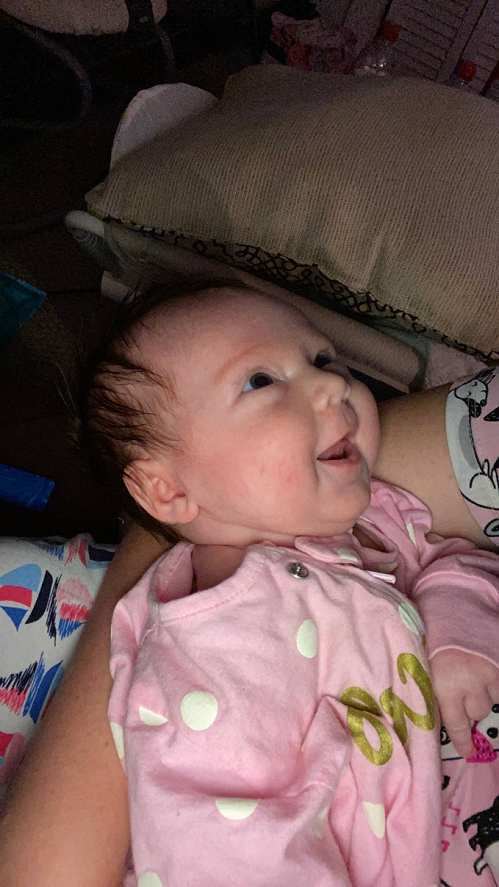 Angel joined the competition — help win amazing prizes! baby, baby_products, baby_toddler_clothing, cheek, child, chin, comfort, eyebrow, eyelash, face, happy, hat, iris, lip, mouth, nose, person, sitting, skin, smile