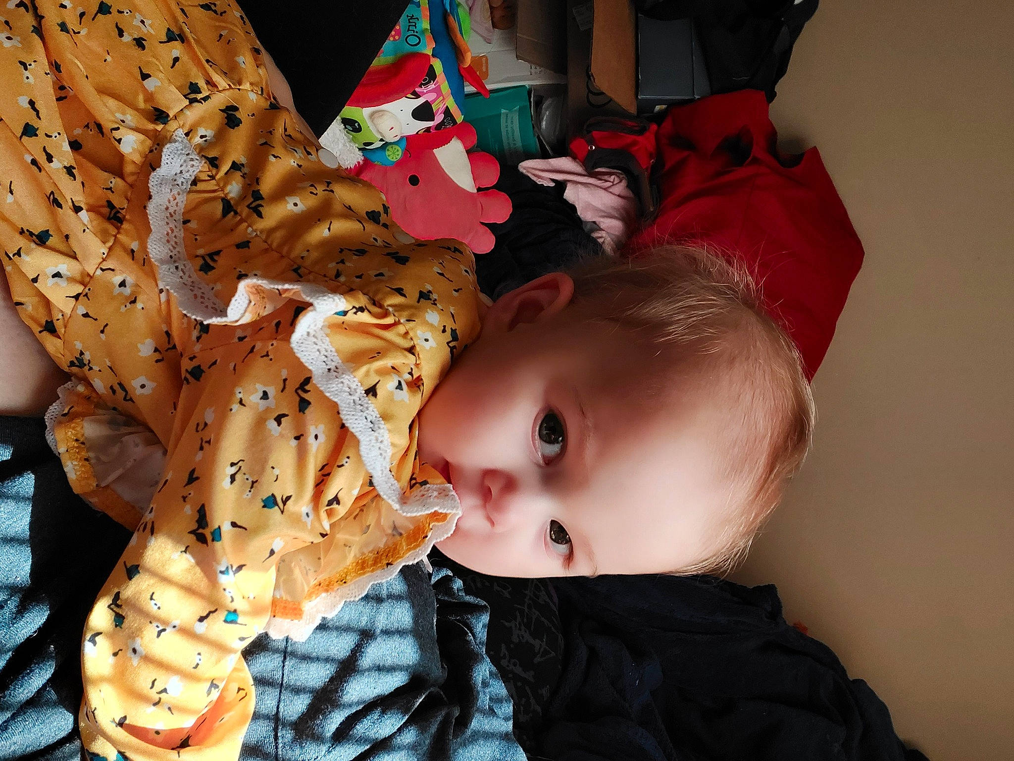 Andromeda is registered to the contest to win money with this photo: baby, baby_products, baby_toddler_clothing, cheek, child, comfort, fun, fur, happy, linens, pattern, person, room, sitting, sleeve, toddler