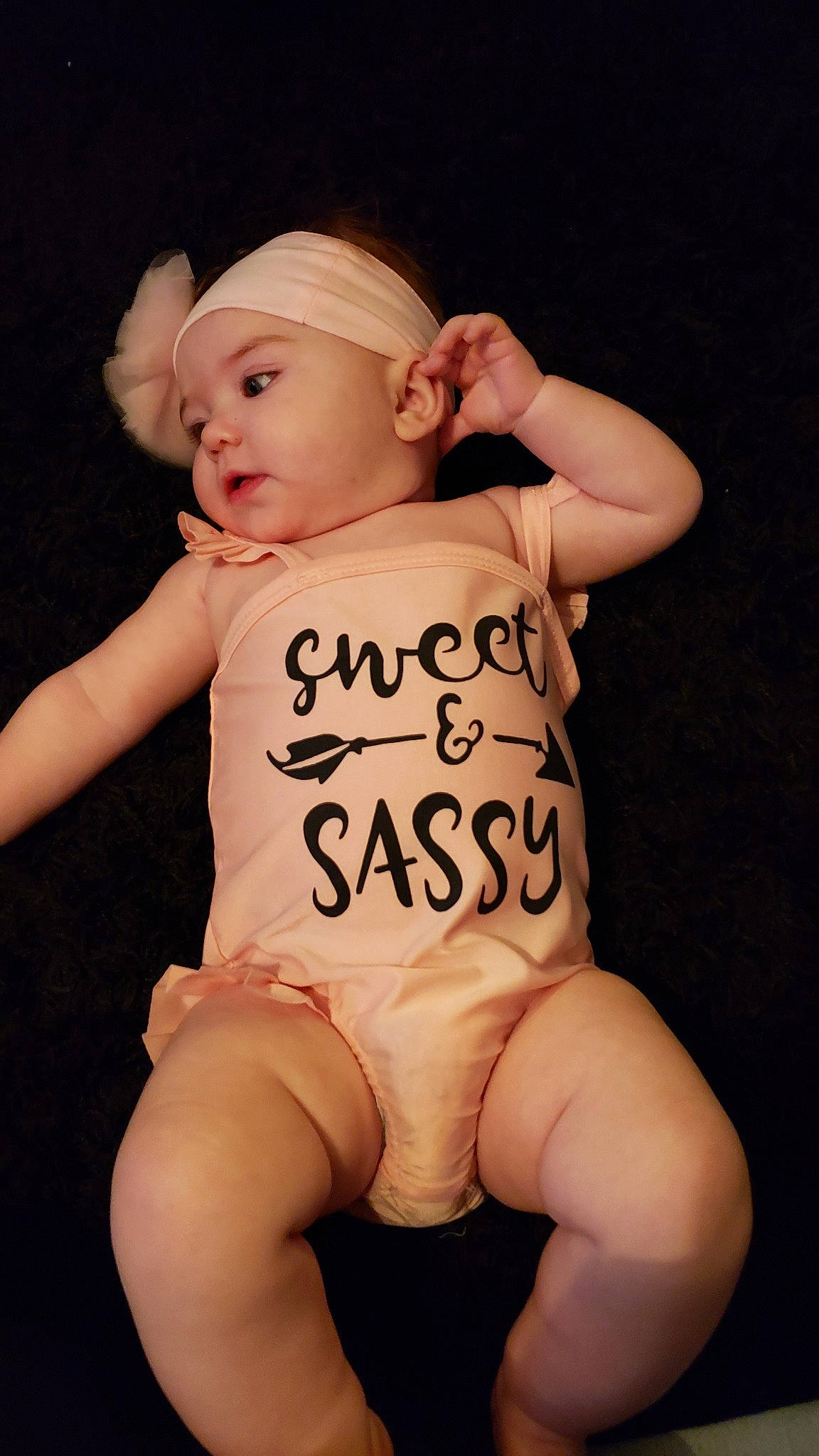 Brailey joined the competition — help win amazing prizes! abdomen, arm, baby, baby_bloomers, baby_toddler_clothing, cheek, child, child_model, diaper, hand, headwear, human, person, photography, pink, product, sitting, skin, stomach, toddler