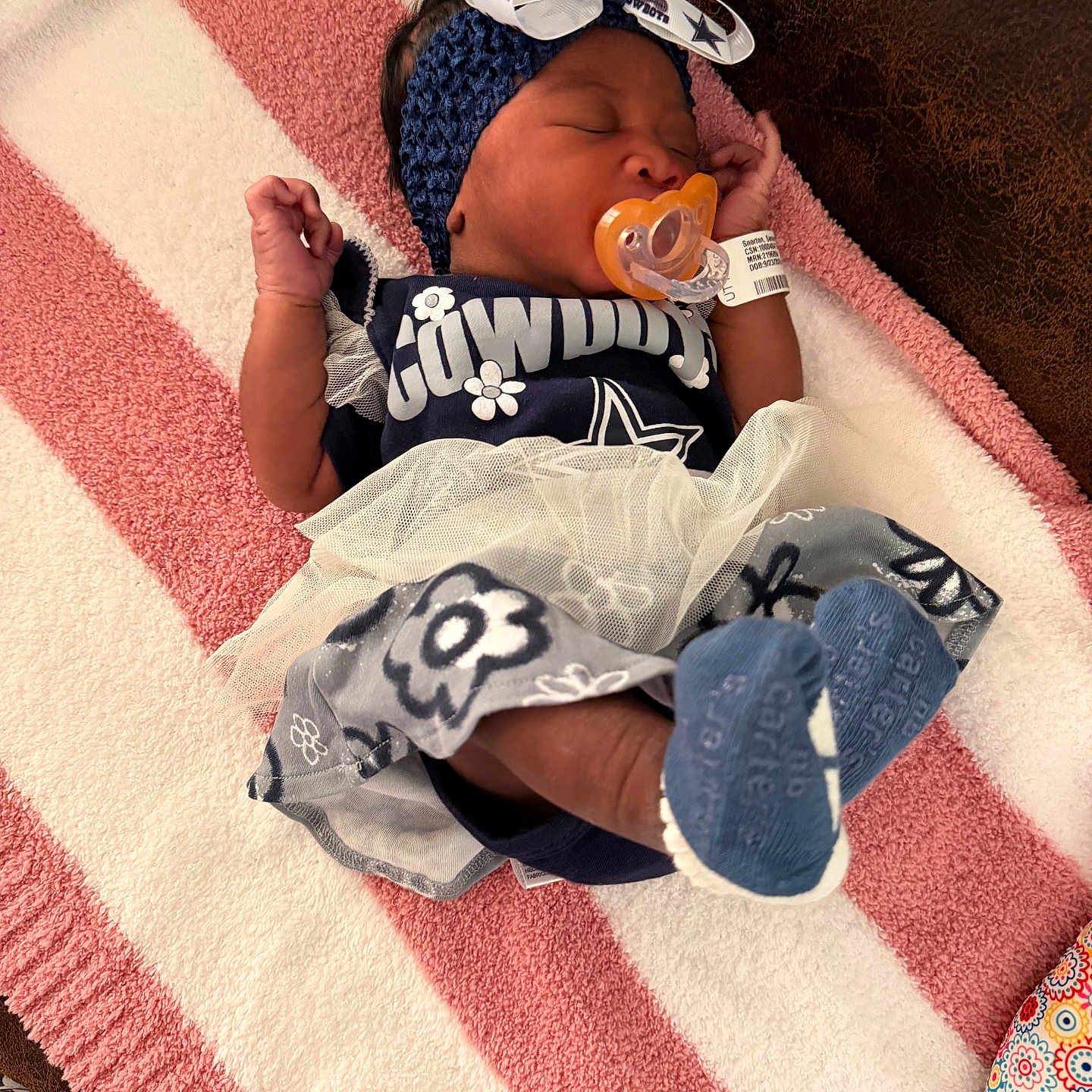 Camille joined the competition — help win amazing prizes! newborn, baby, infant, sleeping, portrait, pacifier, bow, headband, tutu, dress, socks, blanket, pink, striped, indoor, cozy, cute, 休息, sportswear, photography