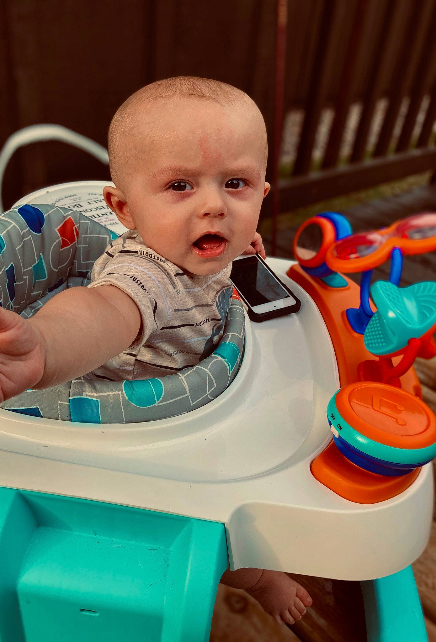 Abel is registered to the contest to win money with this photo: baby, baby_playing_with_toys, baby_products, baby_safety, baby_toddler_clothing, baby_toys, cheek, child, comfort, facial_expression, fun, hairstyle, happy, leisure, mouth, person, play, room, sitting, skin