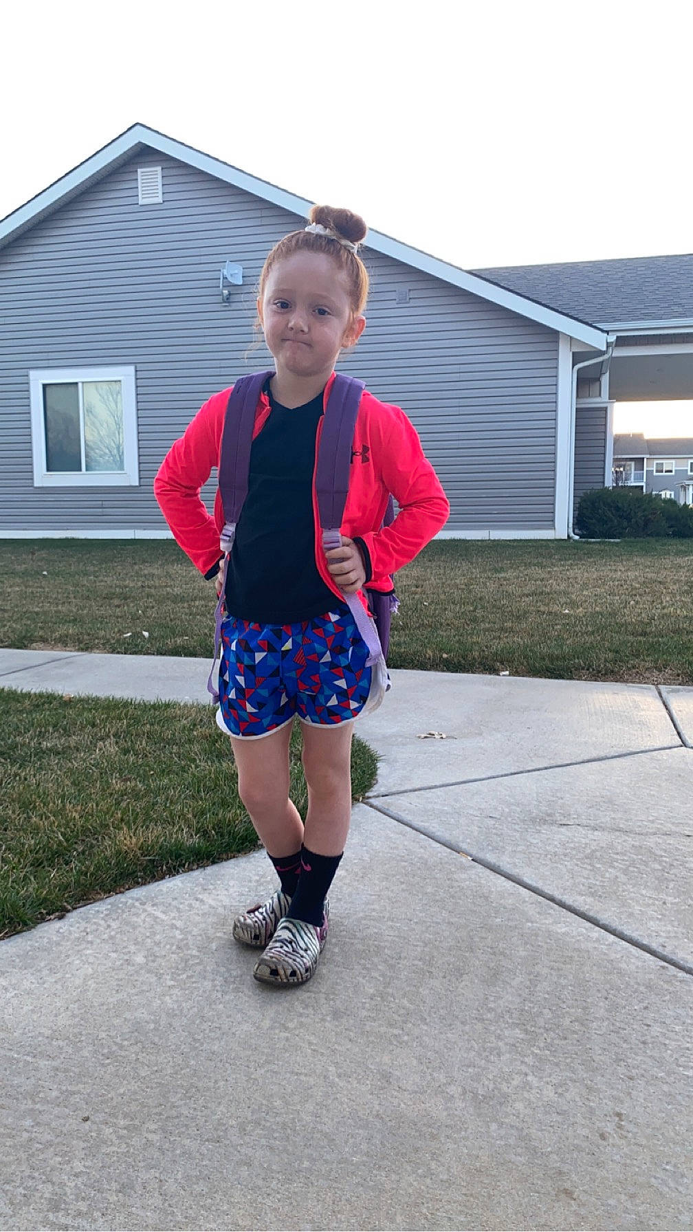 Avianna joined the competition — help win amazing prizes! asphalt, baby_toddler_clothing, child, denim, electric_blue, fun, grass, house, joy, leisure, magenta, pattern, person, plant, play, recreation, shorts, sky, sleeve, t_shirt