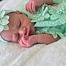 Syilynne is registered to the contest to win money with this photo: newborn, baby, infant, sleeping, hand, face, headband, flower, lace, clothing, blanket, soft, cute, resting, portrait, closeup, skin, indoors, peaceful, toddler