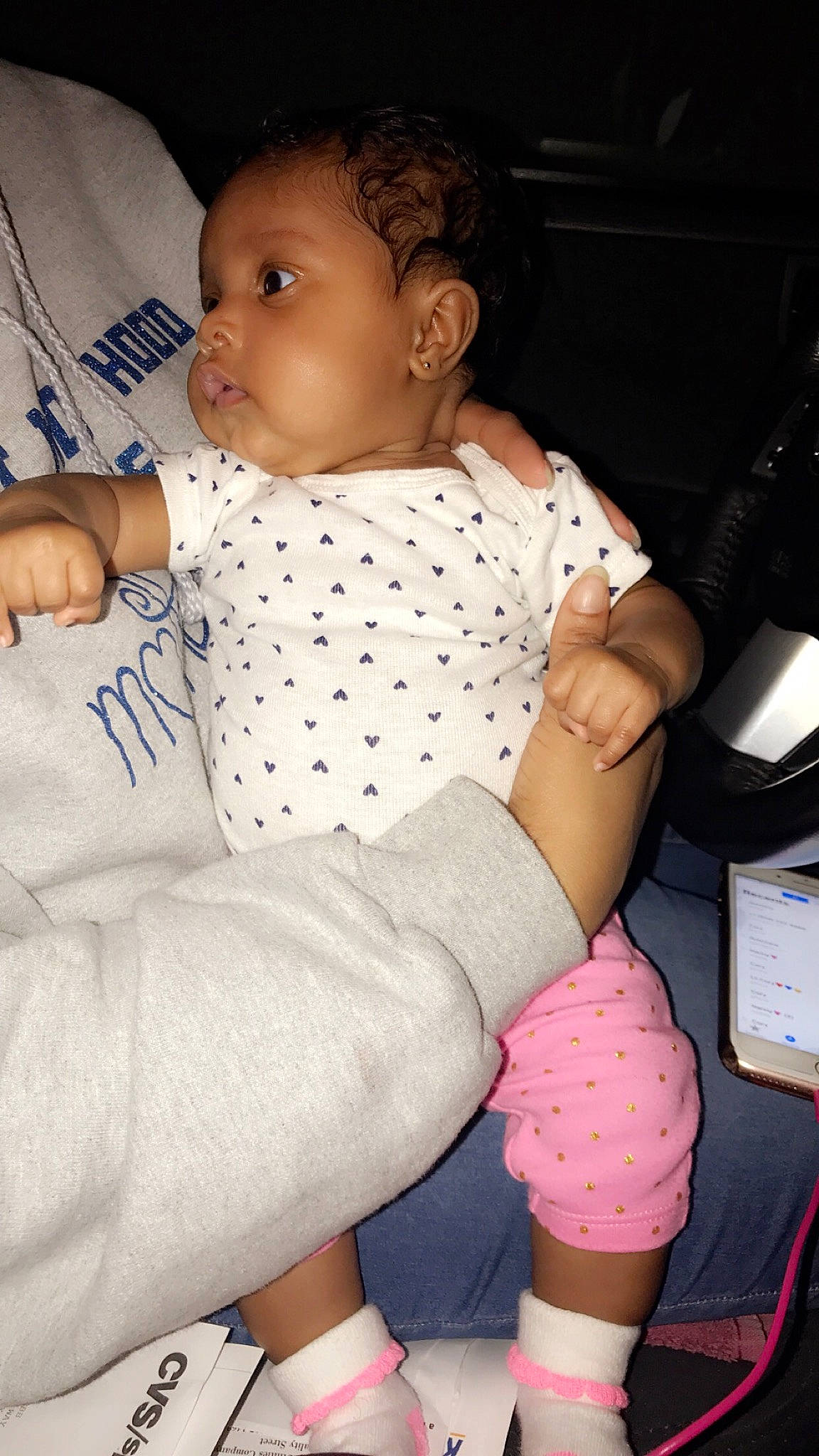 Kyndall joined the competition — help win amazing prizes! arm, child, day, eye, finger, girl, hand, human_body, infant, joint, leg, person, pink, product, shoulder, sitting, skin, standing, textile, toddler