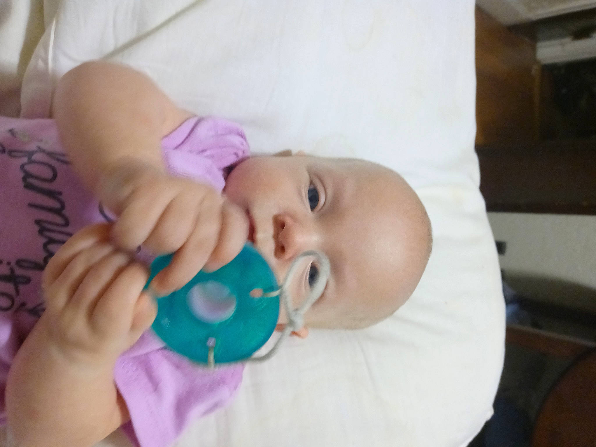 Jazmine joined the competition — help win amazing prizes! baby, baby_products, baby_safety, baby_toddler_clothing, cheek, child, comfort, happy, infant_bed, iris, linens, lip, nail, pattern, person, room, skin, sleeve, smile, thumb