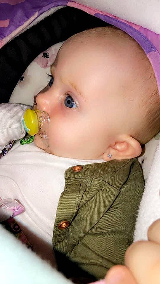 Hartley joined the competition — help win amazing prizes! baby, baby_products, baby_toddler_clothing, cheek, child, comfort, ear, eye, eyebrow, eyelash, finger, human_body, iris, lip, mouth, nail, nose, person, skin, sleeve