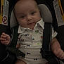 baby, infant, car_seat, onesie, clothing, child, seatbelt, safety, cute, portrait, person, indoor, straps, car, car_seat_warning, expression, face, head, small, wearing