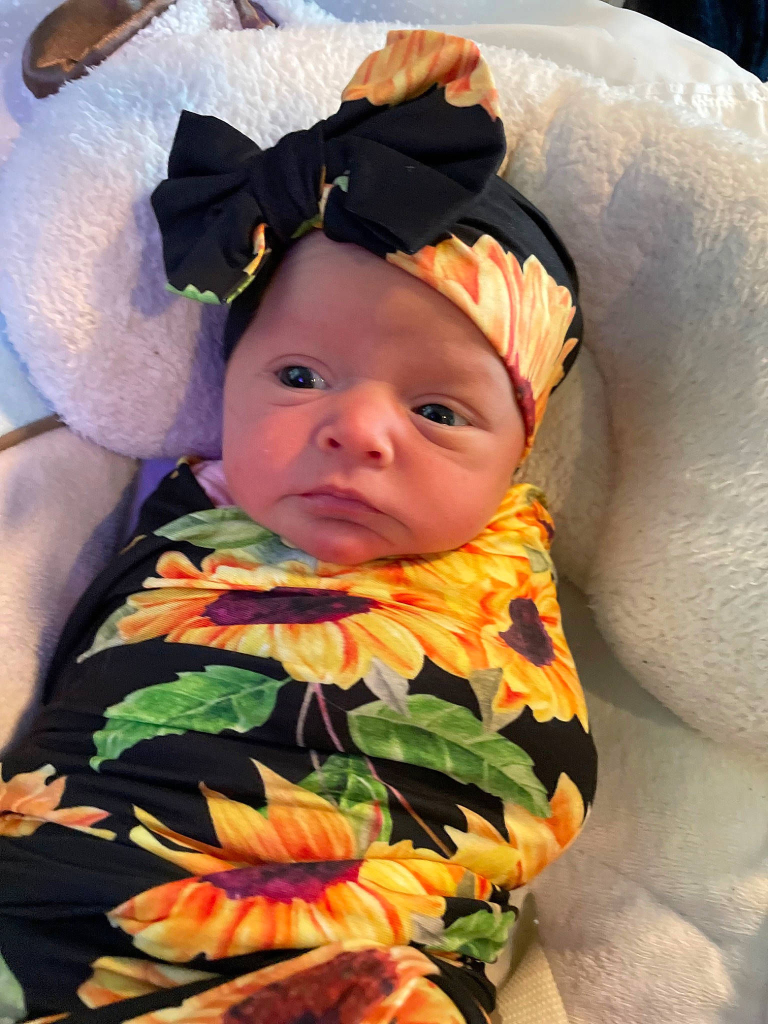 Annaleigh joined the competition — help win amazing prizes! abdomen, baby, baby_products, baby_toddler_clothing, child, comfort, costume_hat, eye, fashion_accessory, fun, fur, happy, headgear, headwear, linens, pattern, people_in_nature, person, scarf, textile