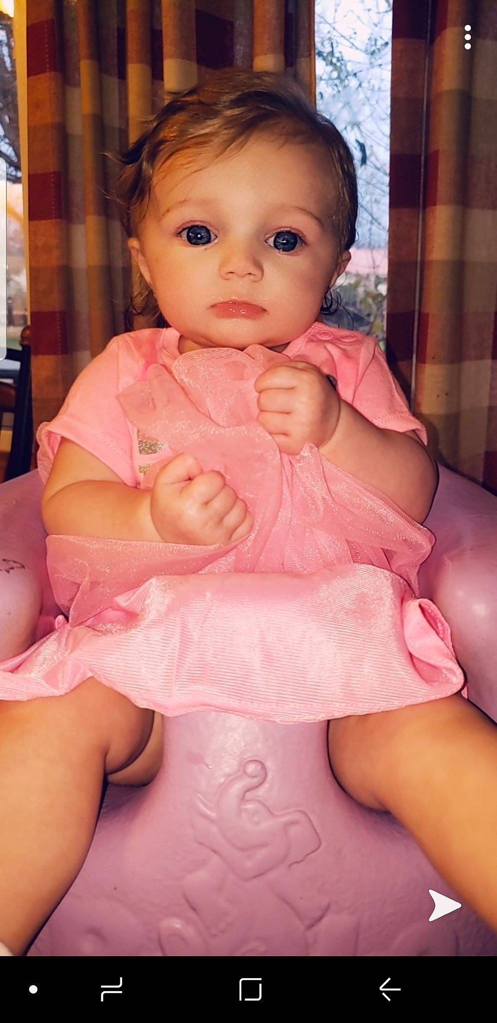 Amariana is registered to the contest to win money with this photo: baby, brown_hair, cheek, child, leg, person, pink, skin, toddler