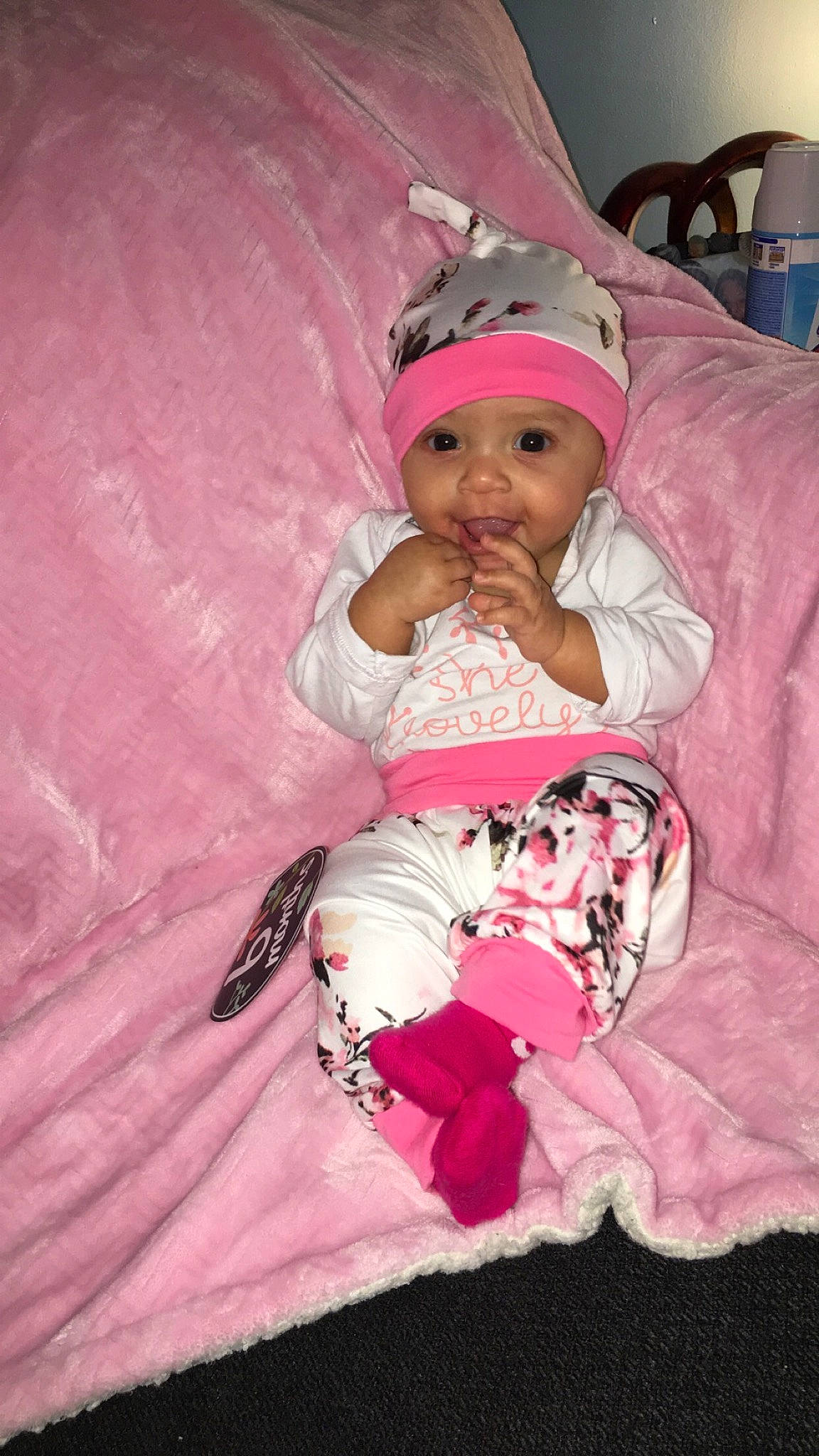 Kiera joined the competition — help win amazing prizes! baby, baby_products, cheek, child, headgear, person, pink, product, toddler