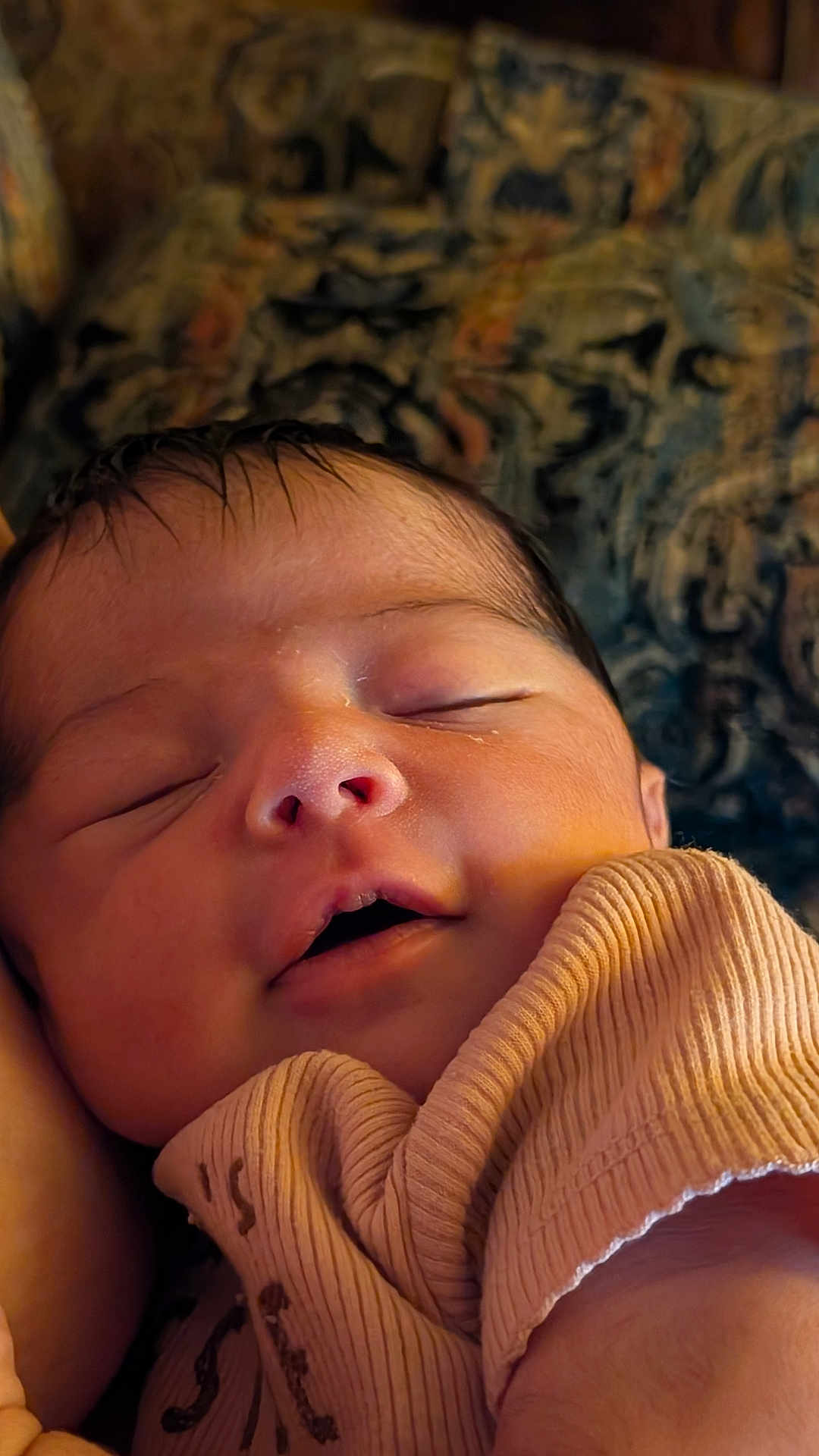 Angelita is registered to the contest to win money with this photo: baby, sleeping, newborn, face, skin, clothing, closeup, infant, peaceful, rest, portrait, soft, texture, warm, young, child, cute, head, sleep, cozy