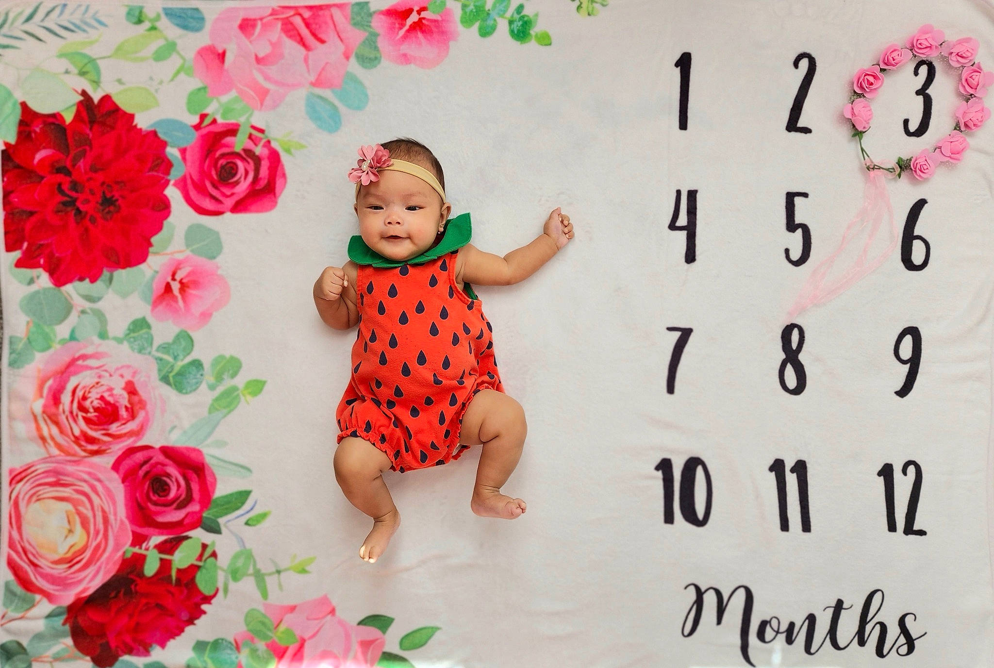 Elaine joined the competition — help win amazing prizes! arm, baby, baby_toddler_clothing, child, dress, facial_expression, flower, font, happy, headwear, magenta, pattern, peach, people_in_nature, person, petal, pink, plant, product, red