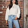 Margot a rejoint le concours — aidez-le/la à gagner de superbes lots ! accessories, adult, blackhair, blazer, clothing, coat, face, female, hair, head, jacket, jeans, knitwear, pants, pendant, person, photography, sleeve, sweater, woman