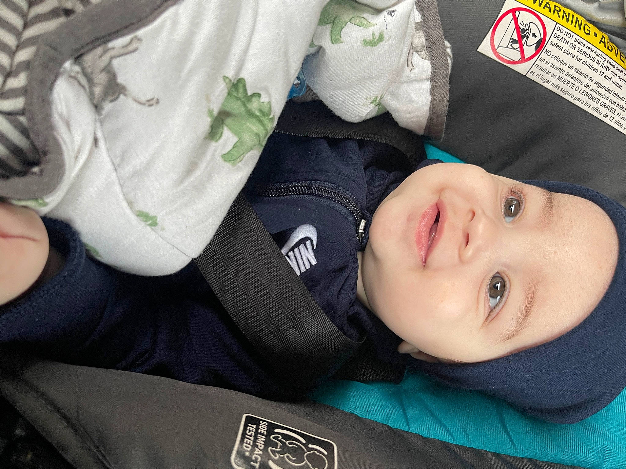 Anakin joined the competition — help win amazing prizes! baby, baby_toddler_clothing, carmine, cheek, child, comfort, cool, eye, happy, headwear, person, portrait_photography, sleeve, smile, toddler, walking_shoe, white