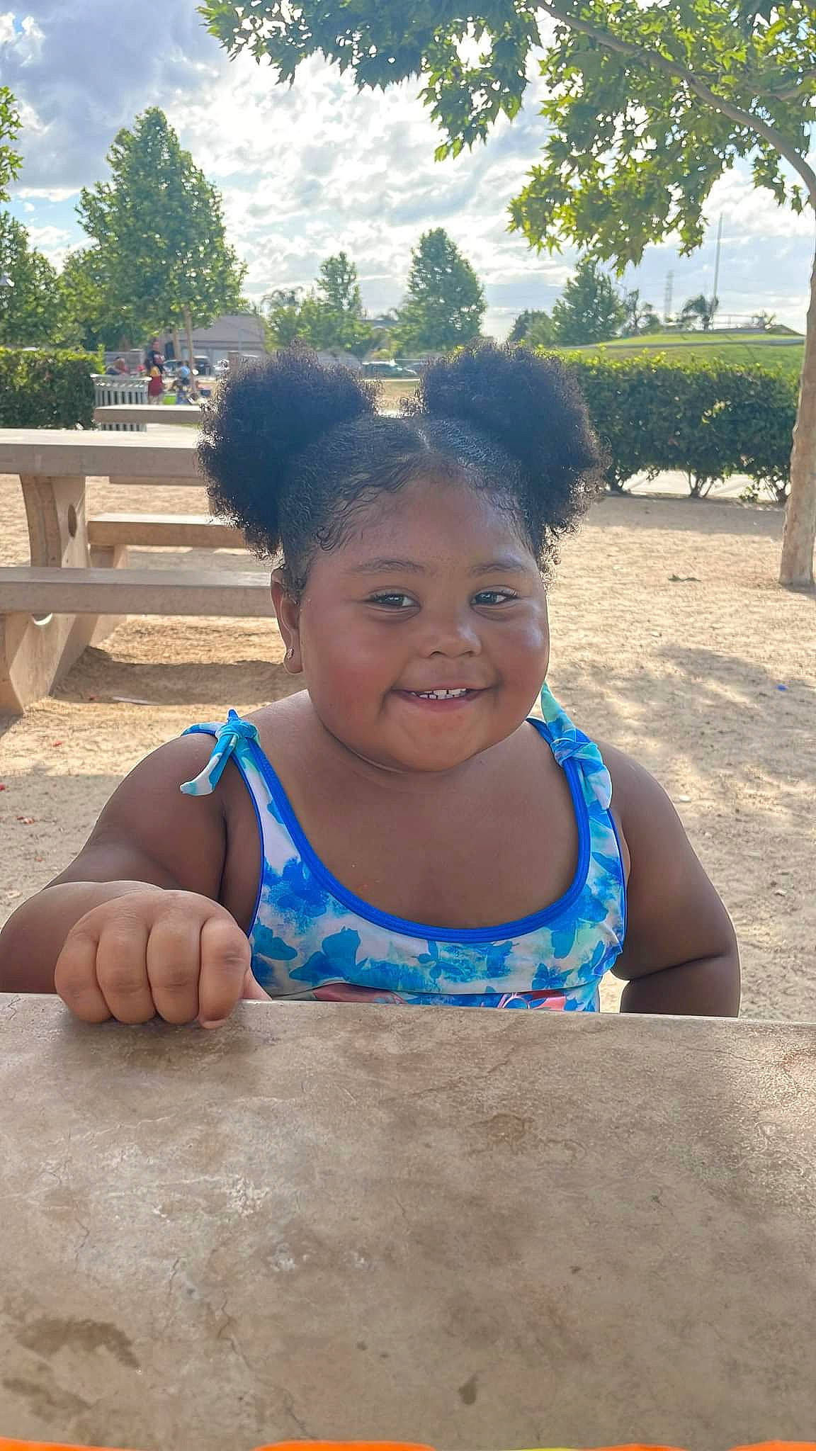 Dariyanna joined the competition — help win amazing prizes! azure, cloud, cool, eye, face, facial_expression, fun, hair, hairstyle, happy, joy, leisure, morning, person, recreation, skin, sky, smile, summer, toddler