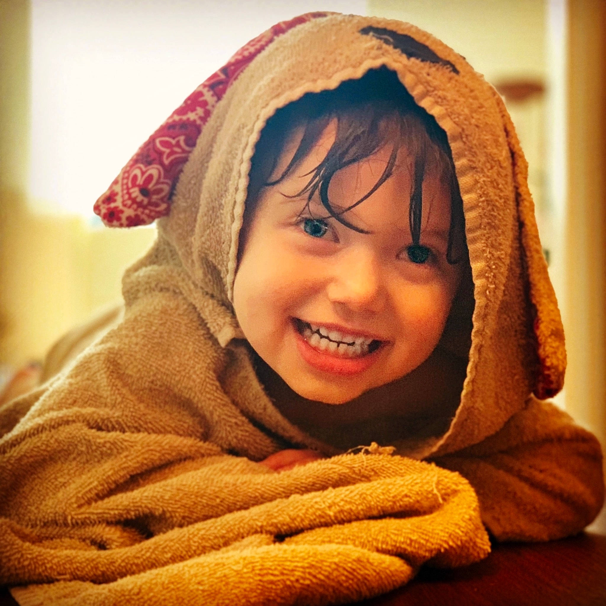 Brendan is registered to the contest to win money with this photo: beauty, cheek, child, cool, ear, eye, face, facial_expression, fun, fur, happy, head, headgear, human, joy, lip, organ, outerwear, person, skin