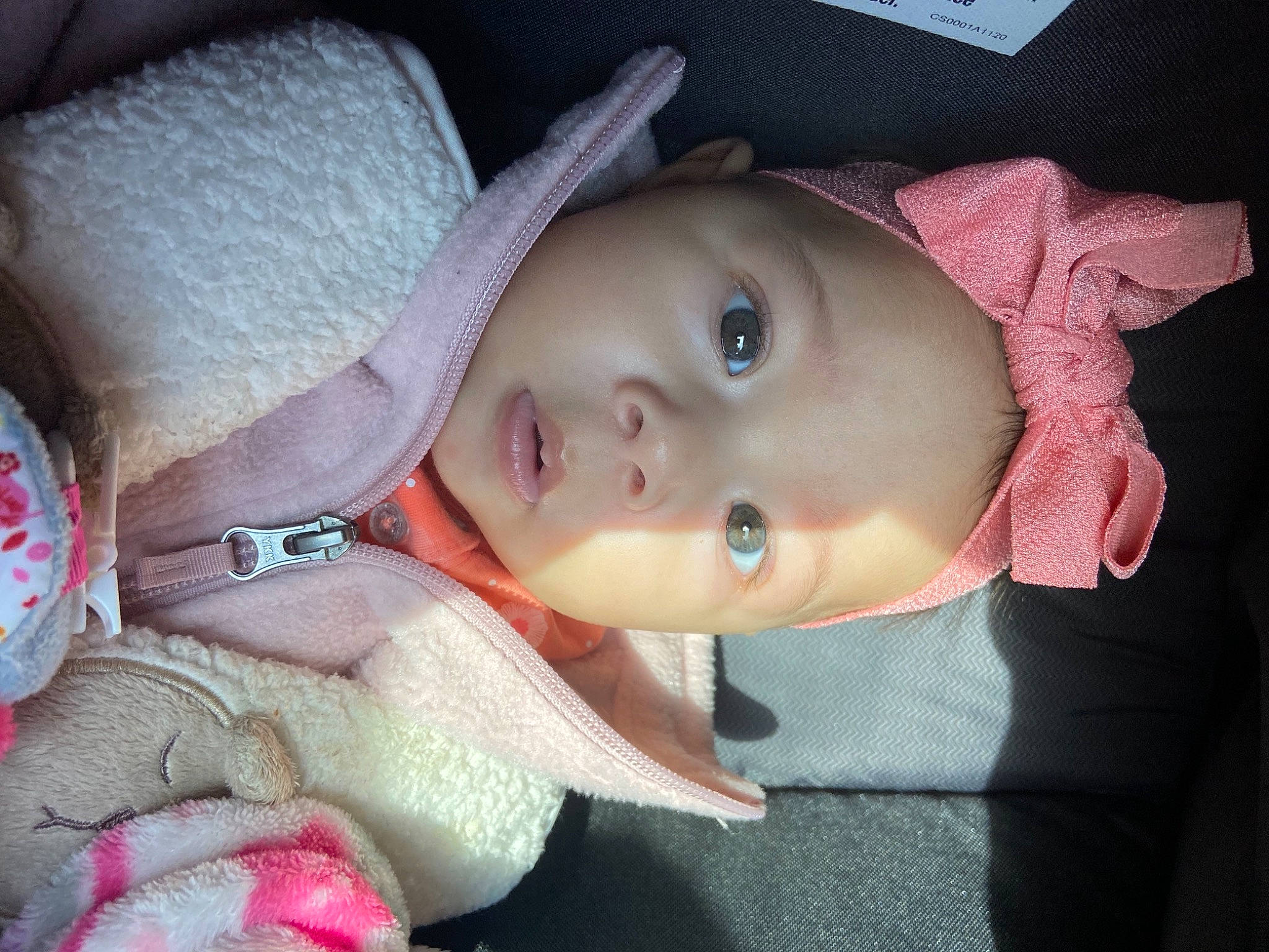 Saraí joined the competition — help win amazing prizes! baby, baby_products, baby_toddler_clothing, beauty, bonnet, cap, cheek, child, eyebrow, eyelash, fashion_accessory, hat, headgear, iris, lip, mouth, nose, person, pink, skin