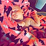 Kora is registered to the contest to win money with this photo: baby, blanket, sleeping, bat_pattern, cozy, child, infant, pink, black, soft, wrapped, resting, peaceful, indoors, floor, person, cute, nap, toddler, skin