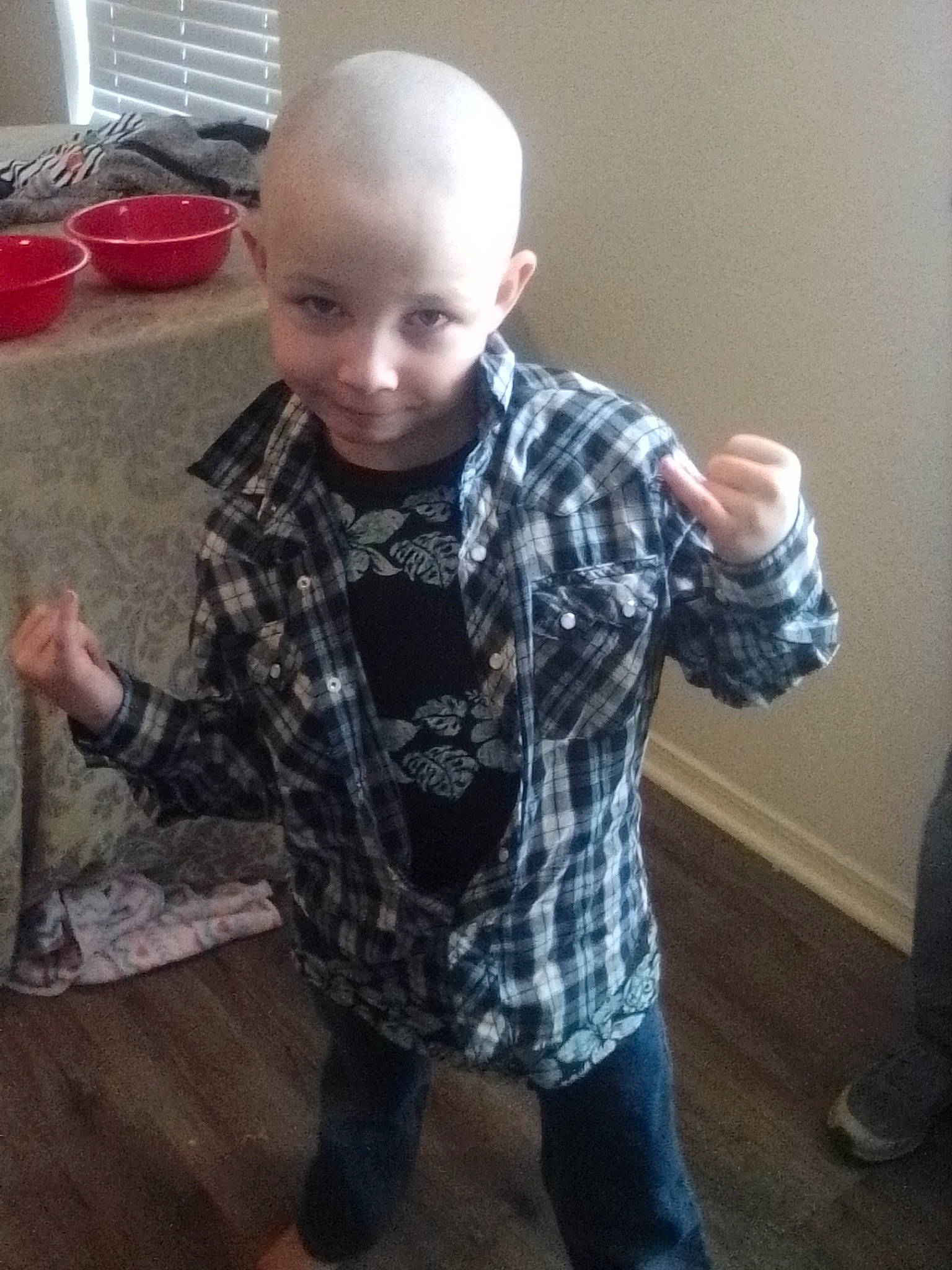 Jakob joined the competition — help win amazing prizes! arm, child, cool, design, finger, hair, head, jacket, joy, nose, outerwear, pattern, person, plaid, shoulder, sleeve, standing, t_shirt, tartan, textile