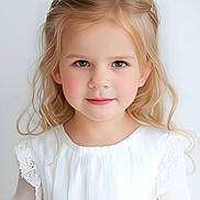 Alexandra joined the competition — help win amazing prizes! child, girl, portrait, blonde_hair, white_dress, smile, face, hair_clip, young, innocent, soft_lighting, close_up, cute, childhood, elegant, studio, person, fashion, pretty, youth