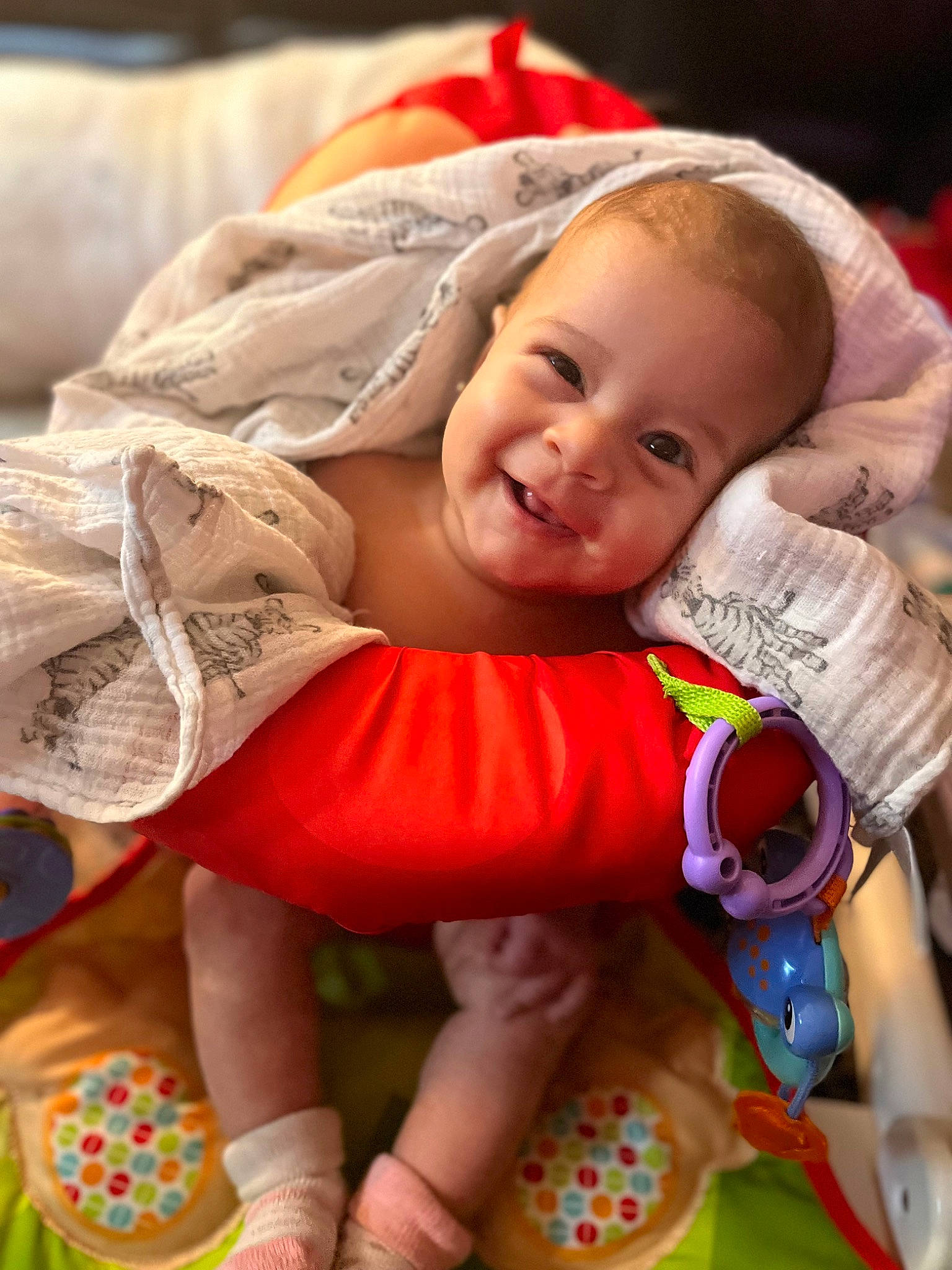 Avayah joined the competition — help win amazing prizes! baby, baby_toddler_clothing, cheek, dress, eye, face, finger, fun, grass, happy, head, human_body, iris, joy, mouth, person, pink, product, skin, smile