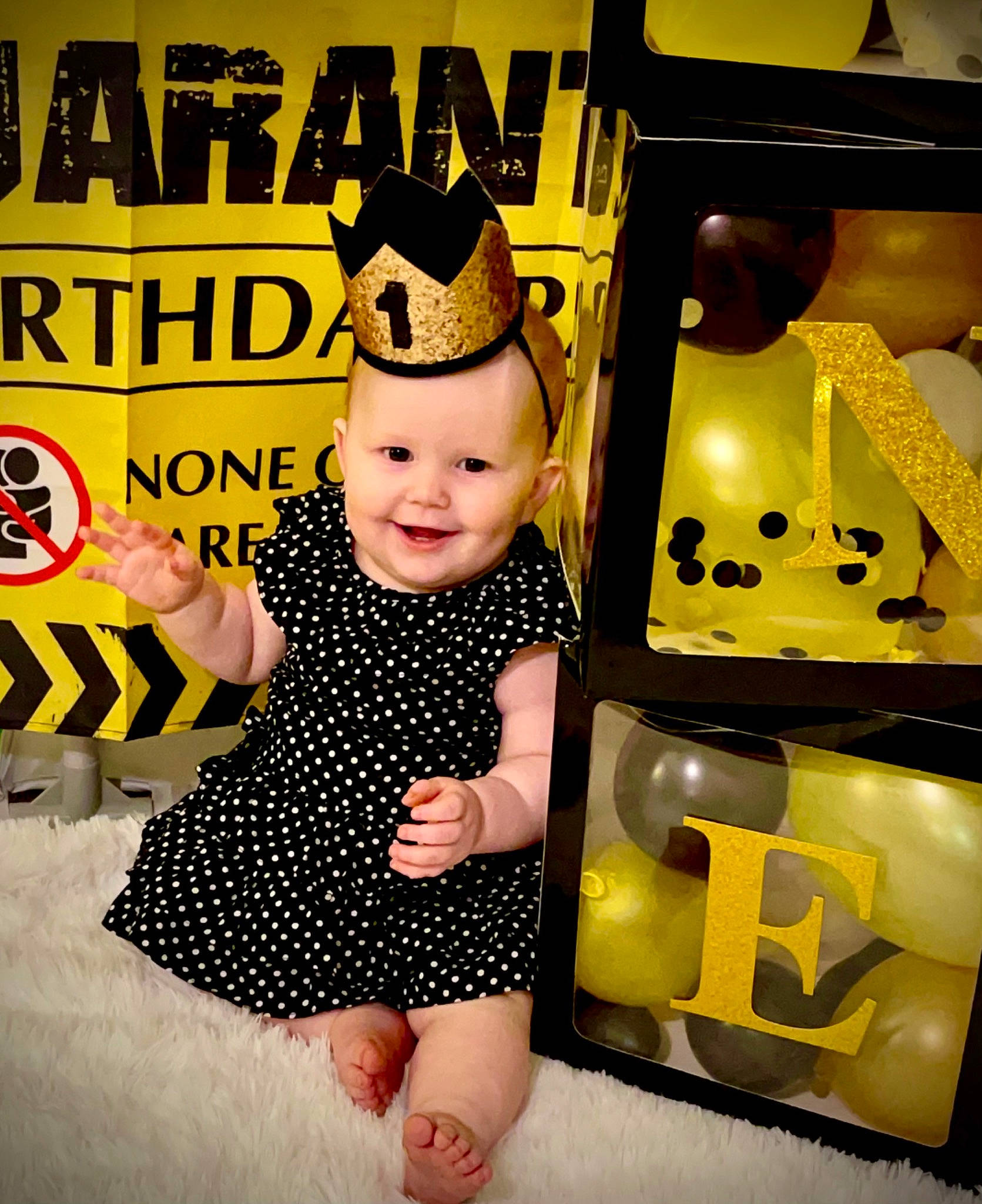 Ellie joined the competition — help win amazing prizes! baby, baby_toddler_clothing, box, cap, child, cool, eyewear, font, fun, happy, hat, headwear, joy, logo, pattern, person, photo_caption, recreation, sleeve, smile