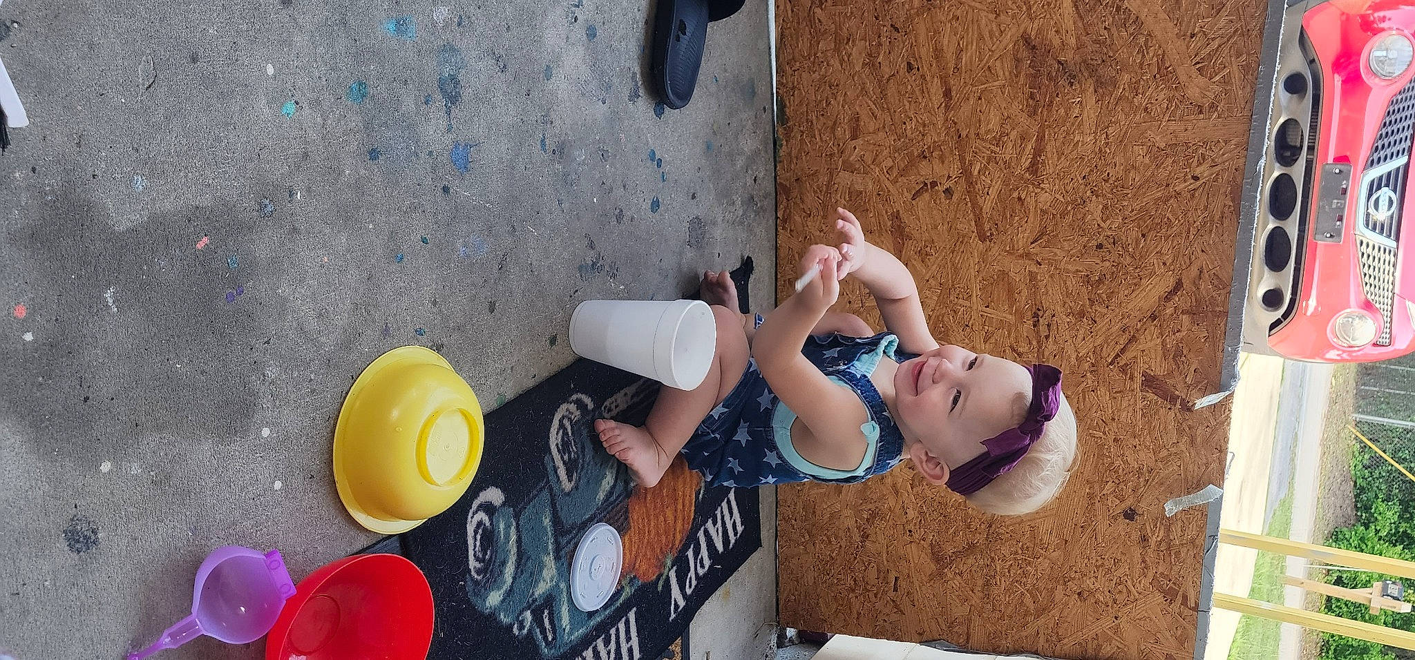 Augusta joined the competition — help win amazing prizes! balloon, blue, calf, child, foot, fun, hat, human_leg, joy, knee, leg, leisure, paint, person, recreation, shoe, shorts, sneakers, summer, thigh